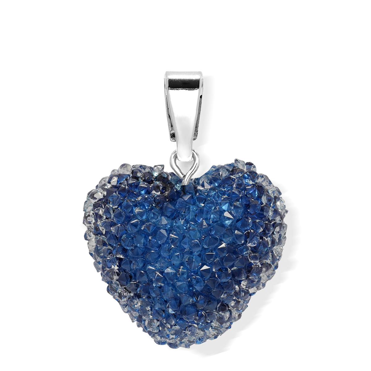 アクセサリー user_572daa2a Jelly Heart Pendant – Classic Connector – Silver – Sapphire