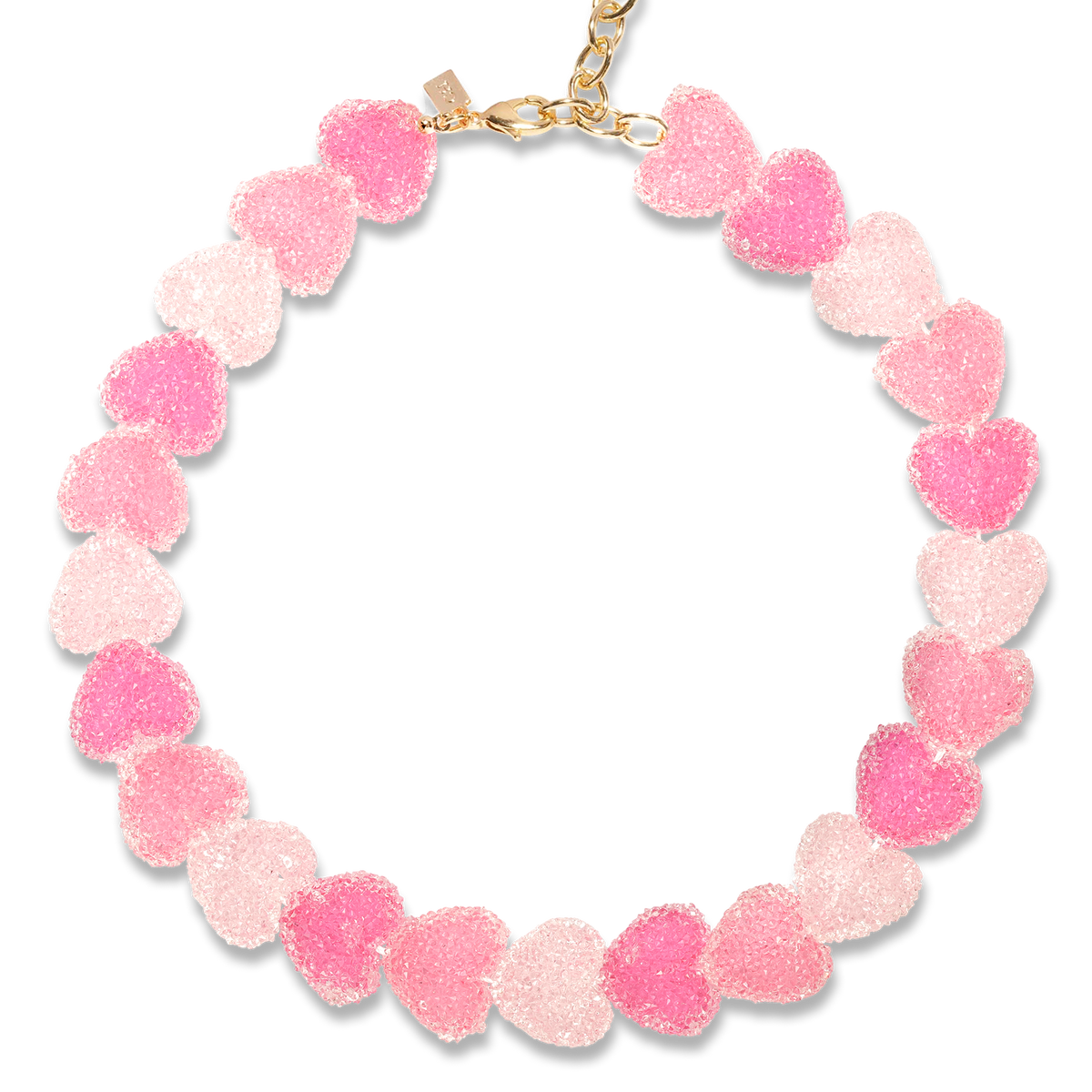 アクセサリー Hearts Jelly Heart Necklace - Pink Aura – Crystal Haze Jewelry