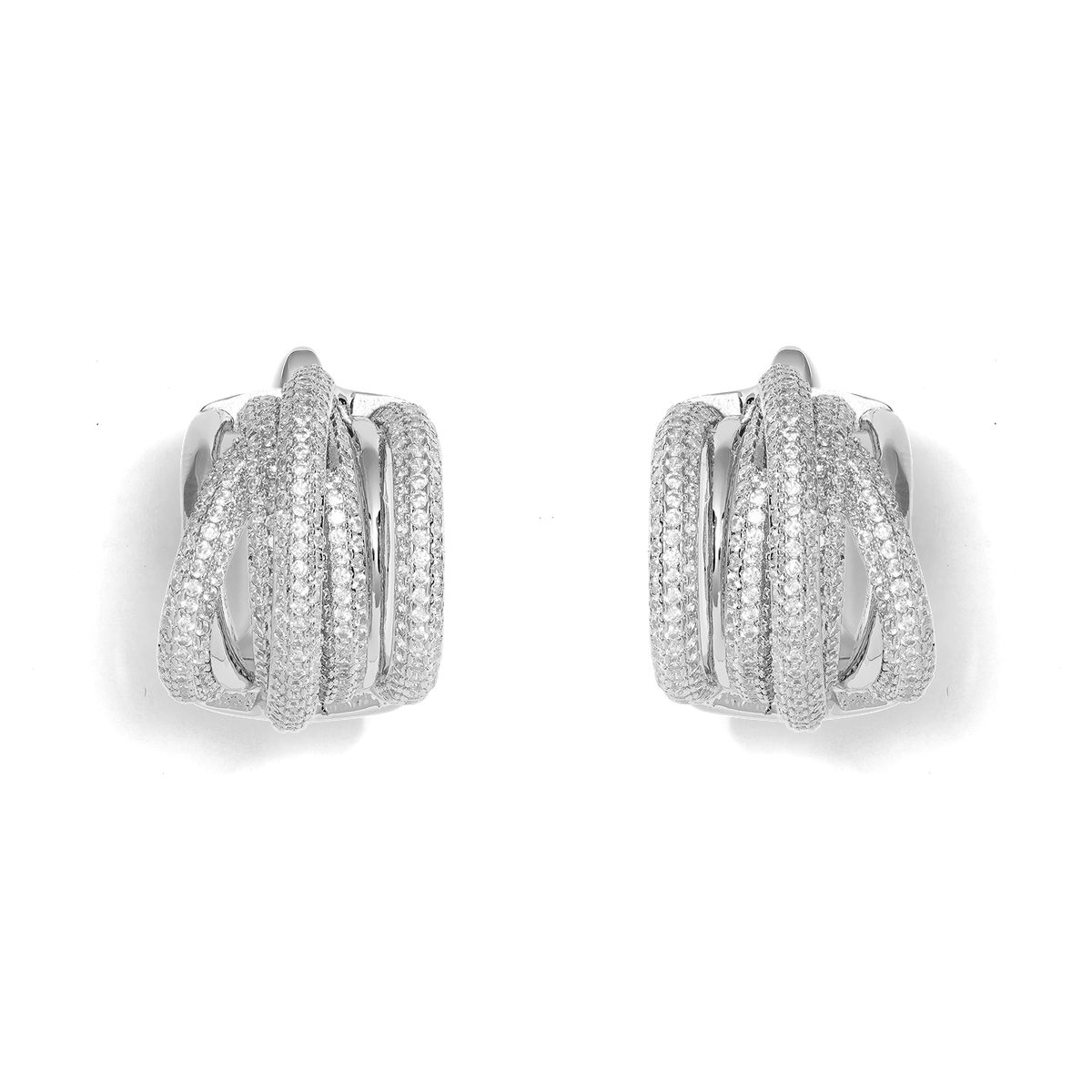 5 Row Hoops – Crystal Haze Jewelry