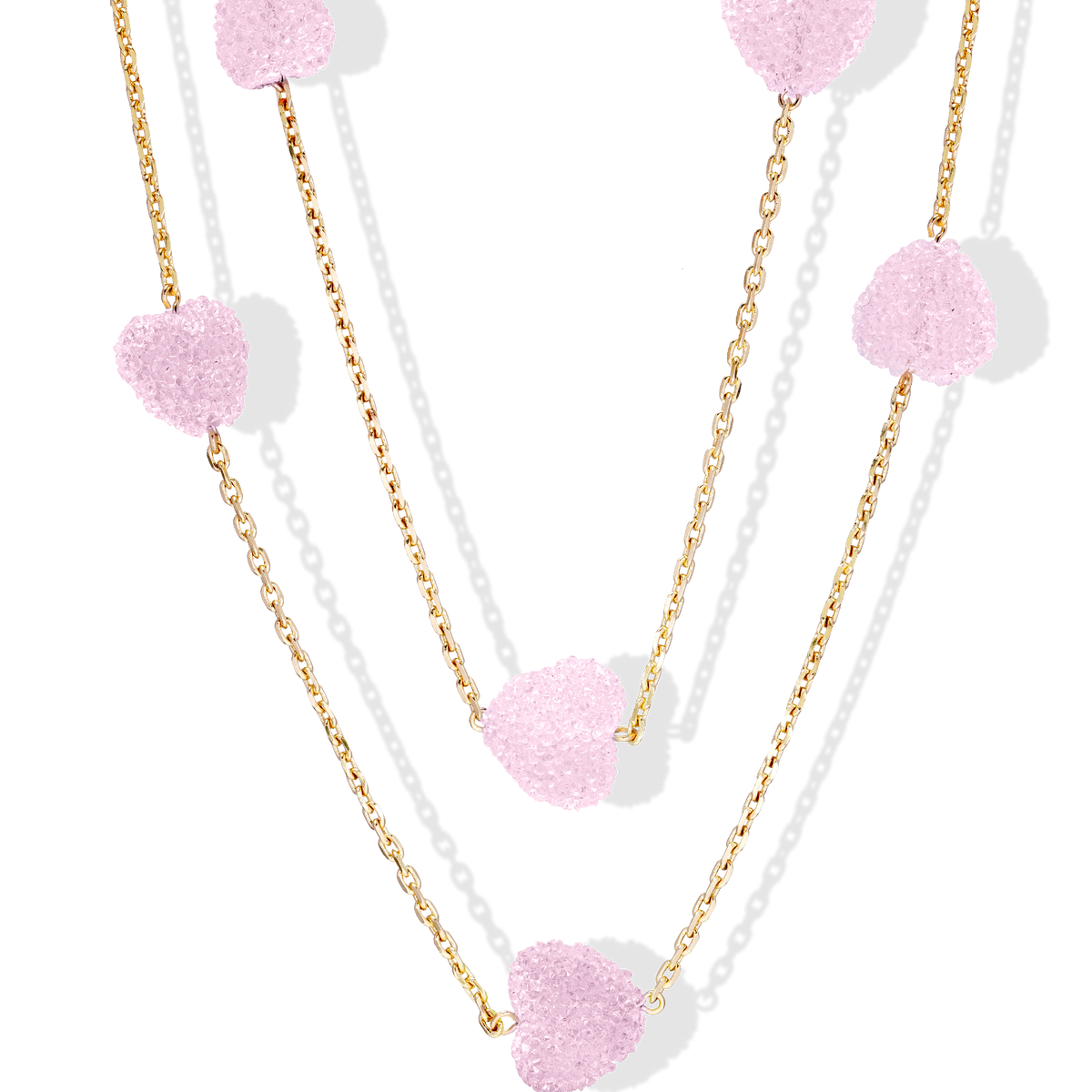 jewelry jellyメル3個 Jelly Heart Layering Necklace – Crystal Haze Jewelry