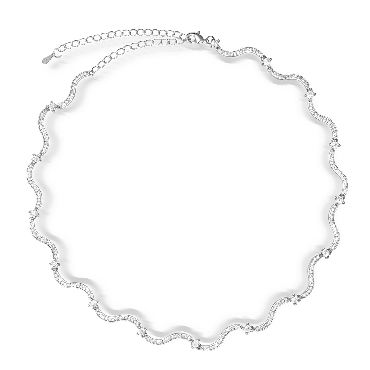 Swirl Tennis Necklace – Crystal Haze Jewelry
