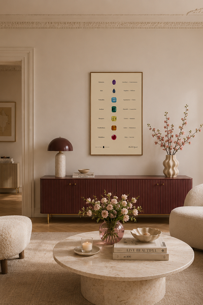 💎 Crystal Chakra Column Print