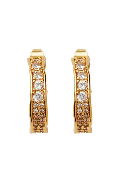 アクセサリー EAR RING PJ - GOLD Afrodita Hoop - Small – Crystal Haze Jewelry