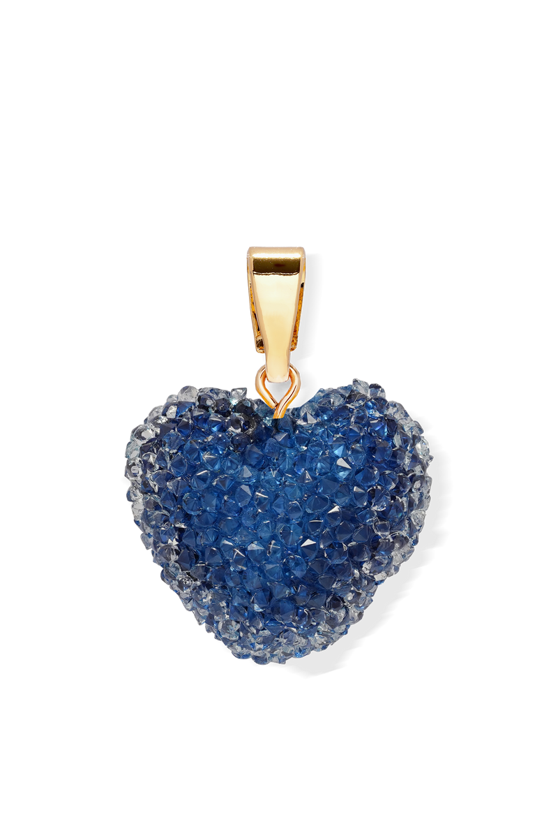 Jelly Heart Pendant – Classic Connector – Gold Plated – Sapphire
