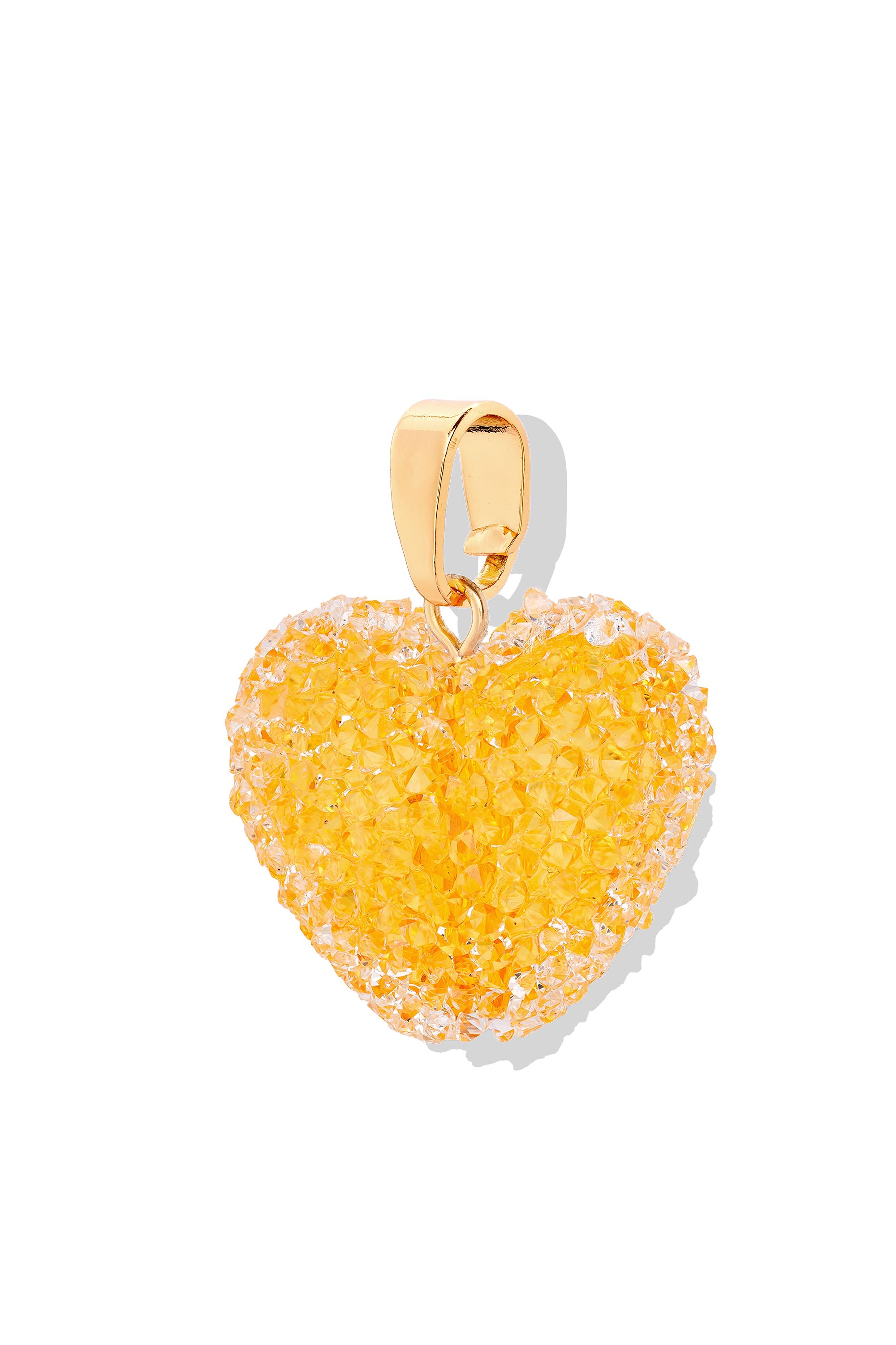 crystal haze Jelly Heart - Classic Connector - Sunshine Orange