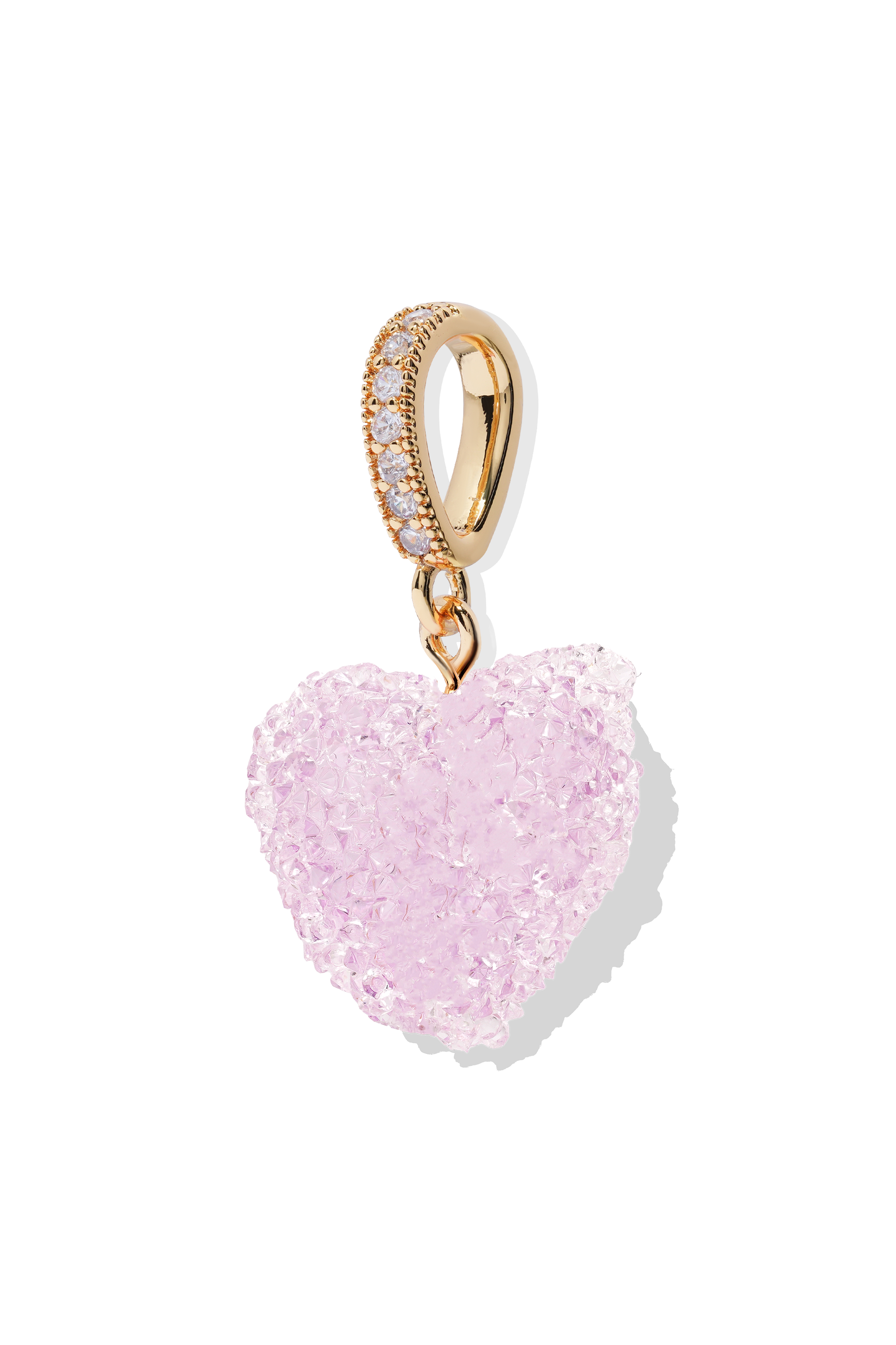 crystal haze Jelly Heart - Pave Connector - Tuttifrutti