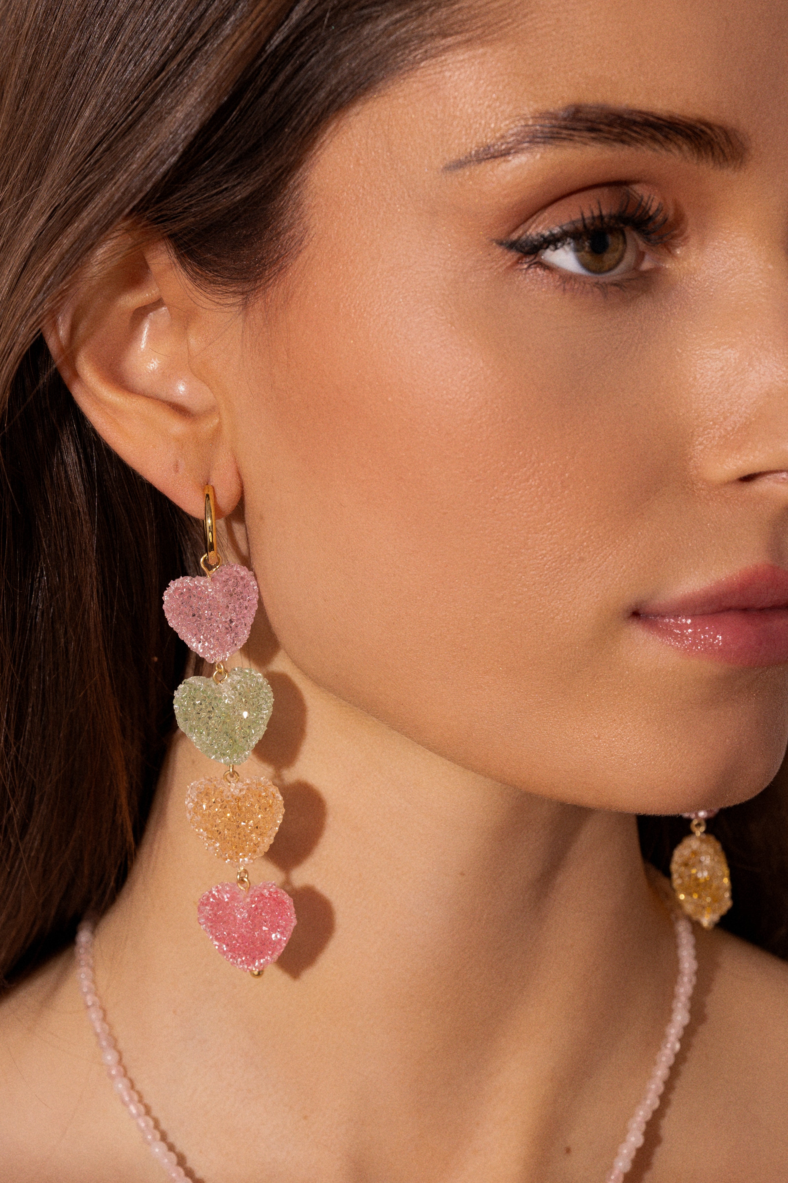 Jelly Heart Stack Earrings – Crystal Haze Jewelry