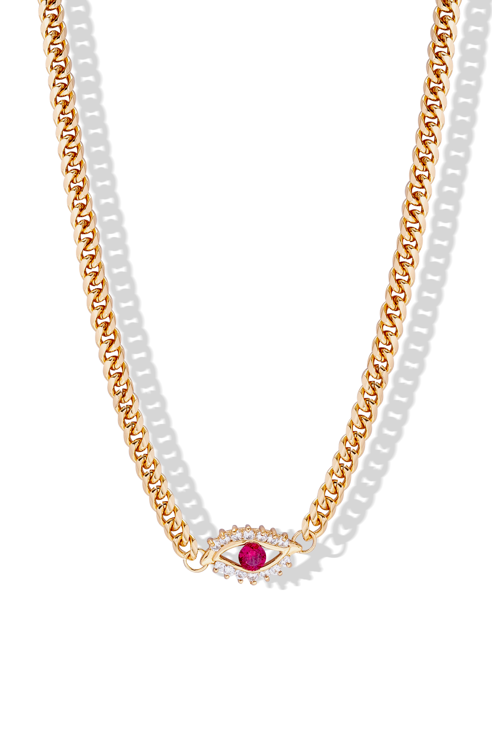 crystal haze See No Evil Necklace - Pink