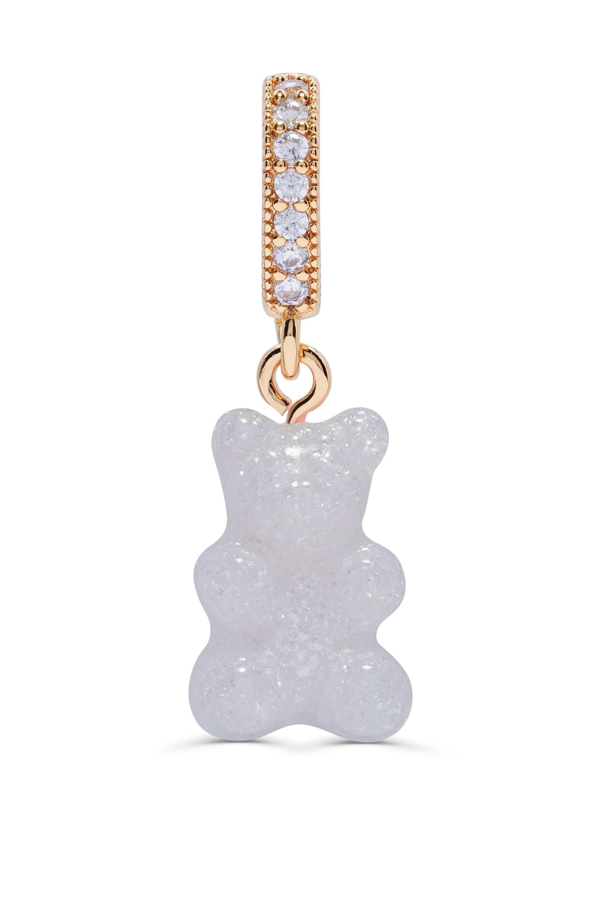 crystal haze Nostalgia Bear - Pave Connector - Gold Plated - Glittery