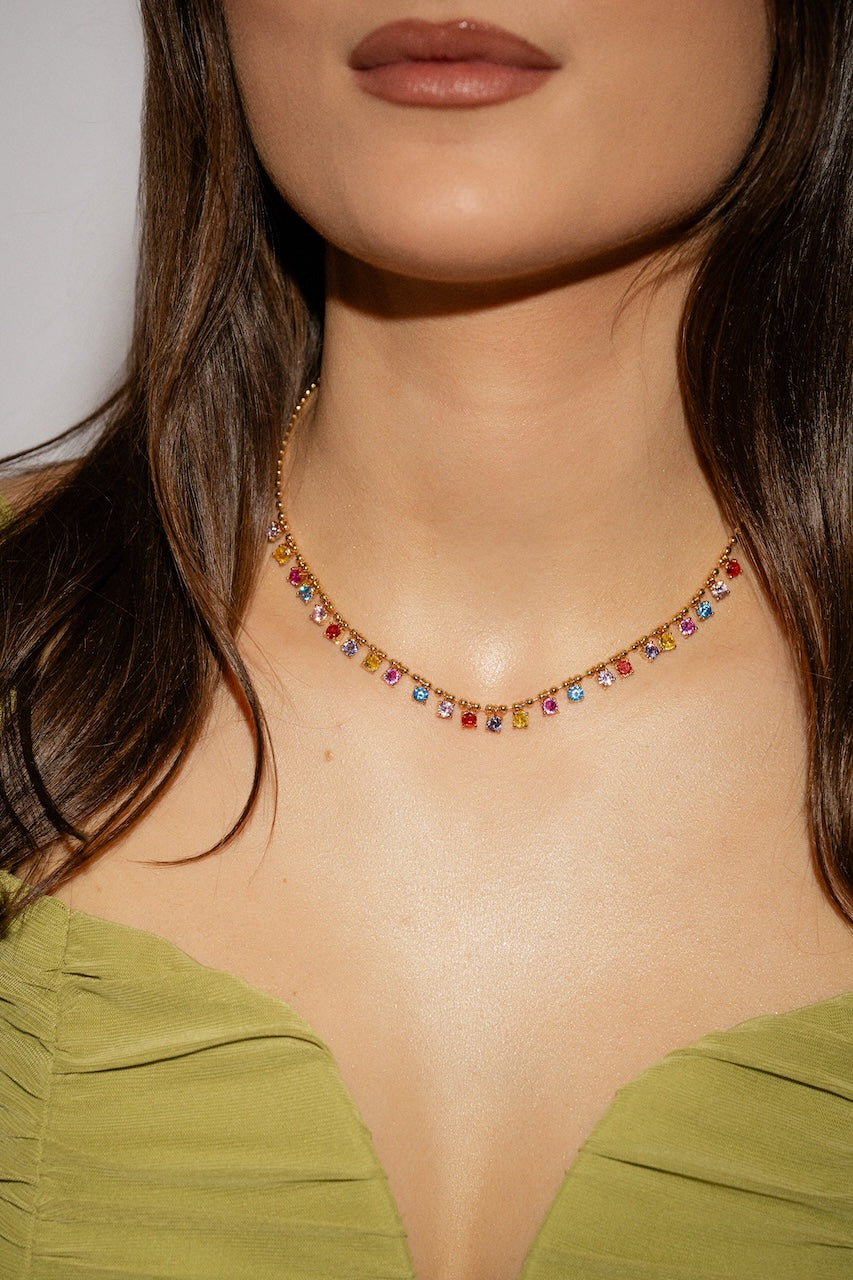 Mirror Drop Rainbow Necklace – Crystal Haze Jewelry