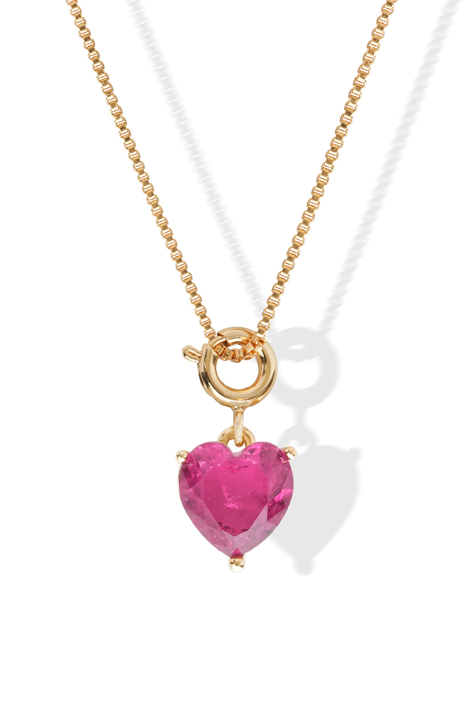Forever Yours Charm Necklace - Fuchsia – Crystal Haze Jewelry