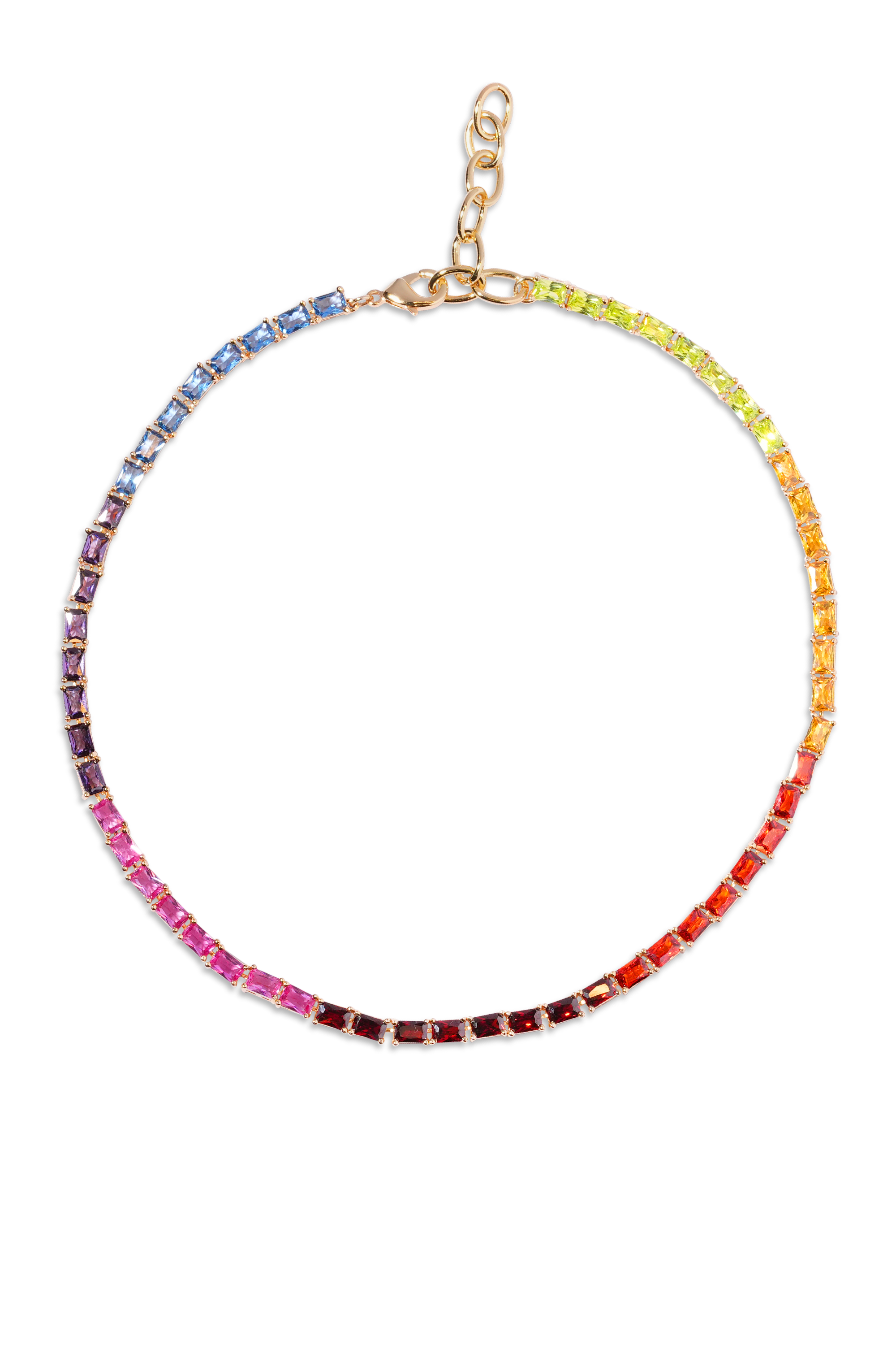 crystal haze Baguette Chakra Necklace
