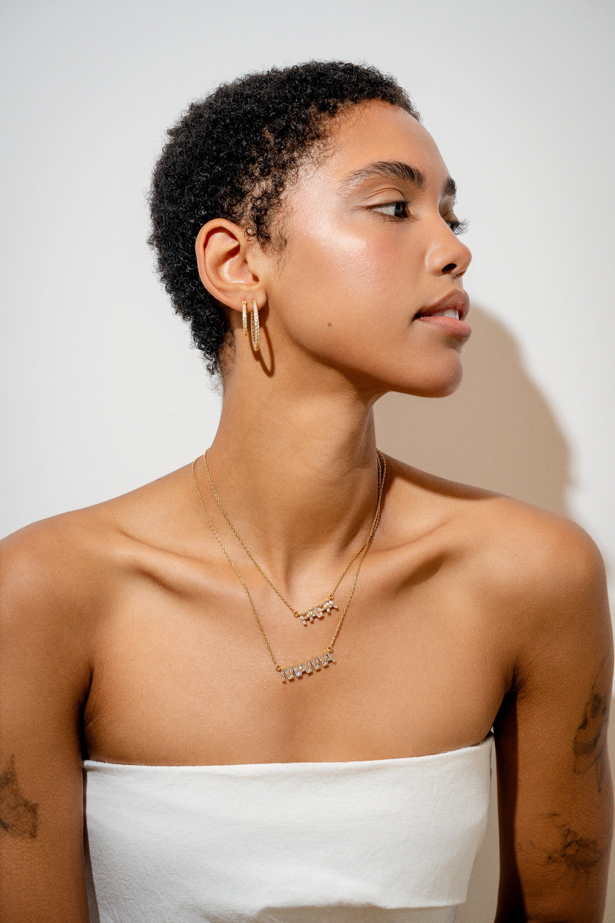 Mama Baguette Necklace – Crystal Haze Jewelry Mama Baguette Necklace – Crystal Haze Jewelry