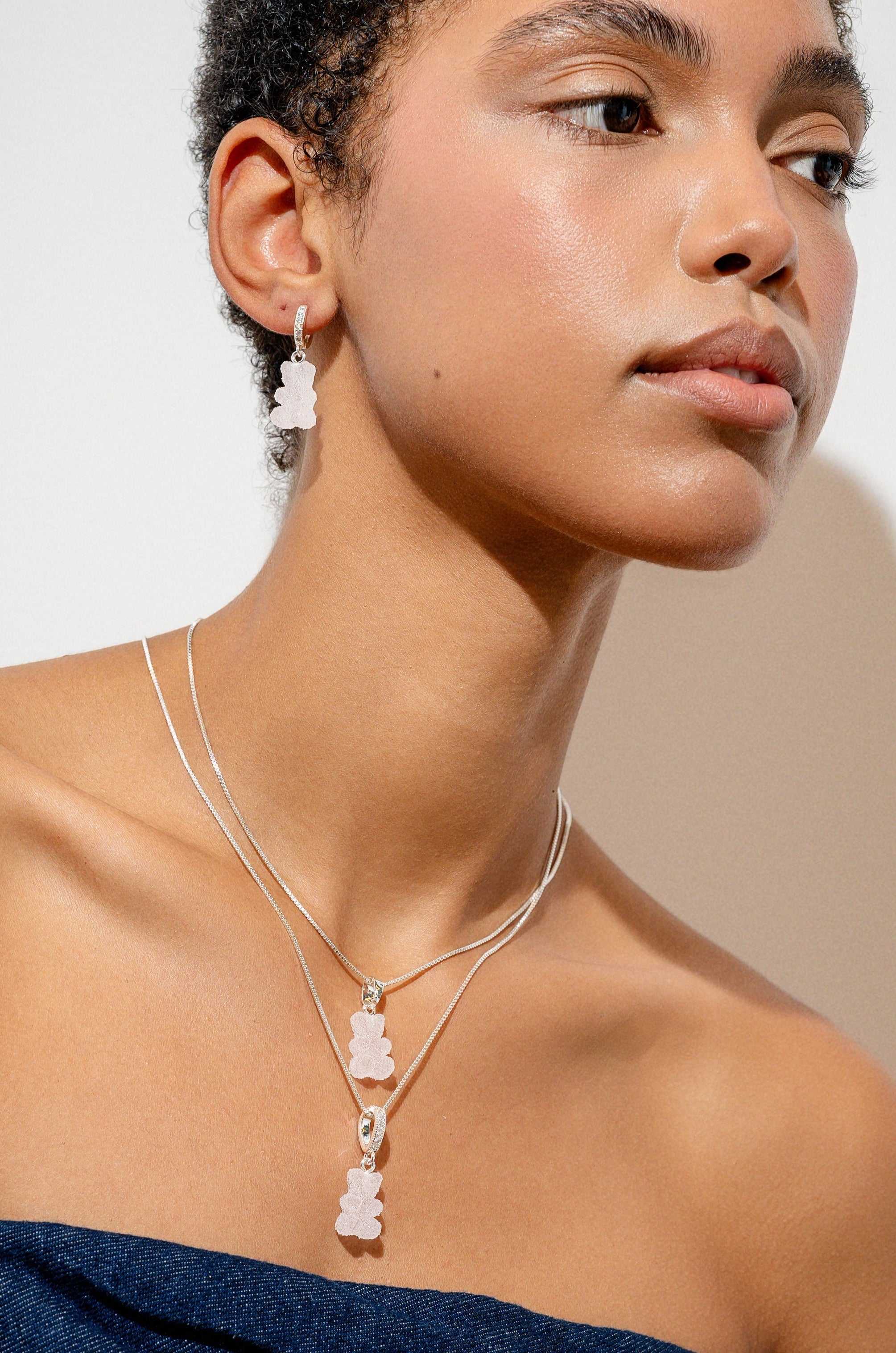 Fizzy Nostalgia bear - Classic connector - Silver plated