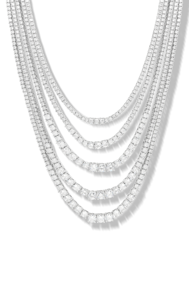 Stacked Tennis Choker Necklace