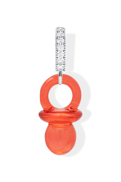 アクセサリー P62 Pacifier Pendant - Silver - Pave Connector - Jelly Red – Crystal