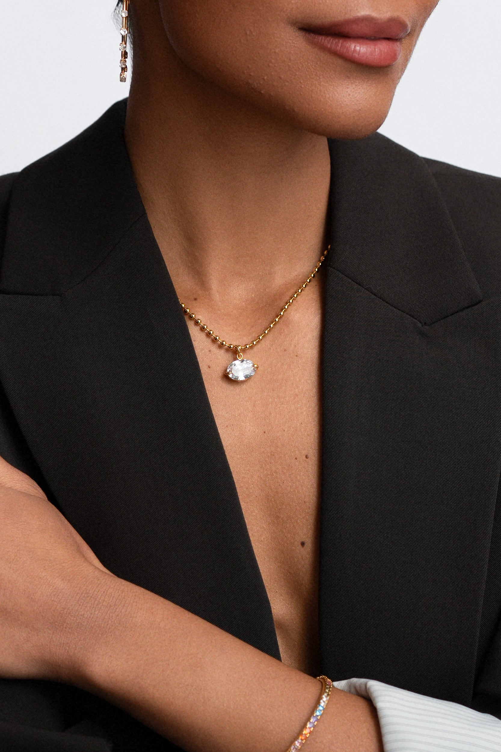 City Night Necklace in Oval – Crystal Haze Jewelry
