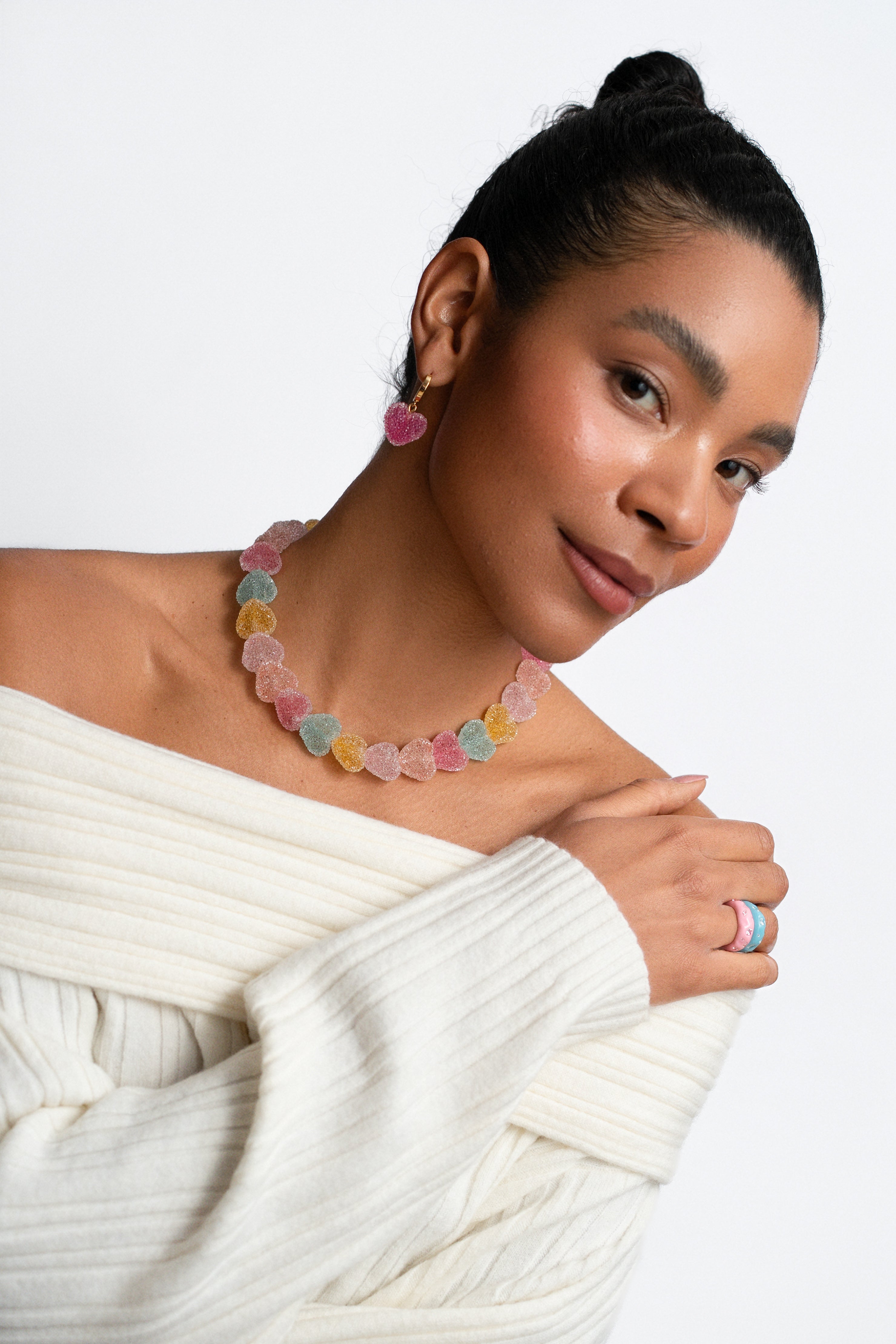 Jelly Heart Necklace - Candy Pastel – Crystal Haze Jewelry