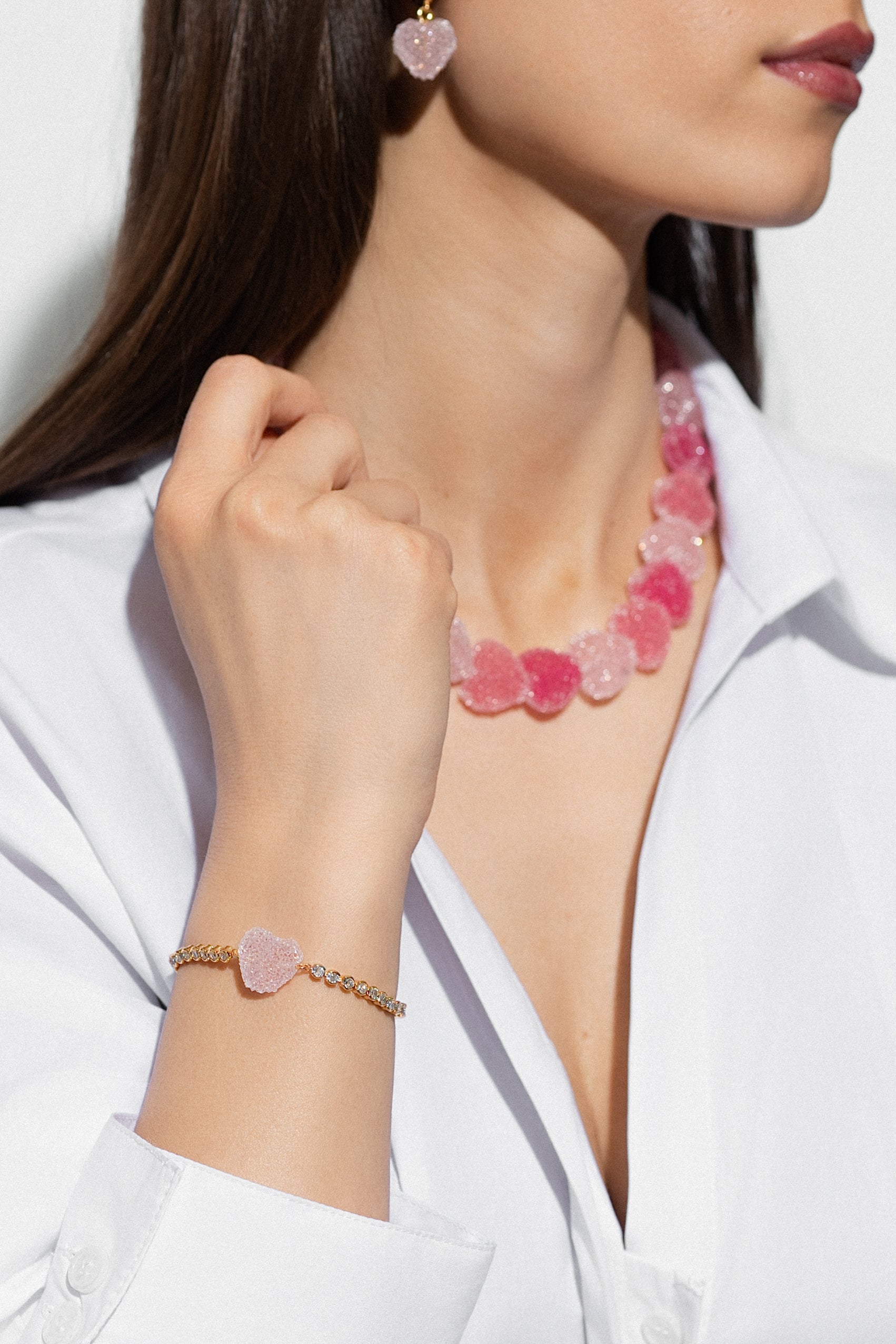 Jelly Heart Tennis Bracelet – Crystal Haze Jewelry