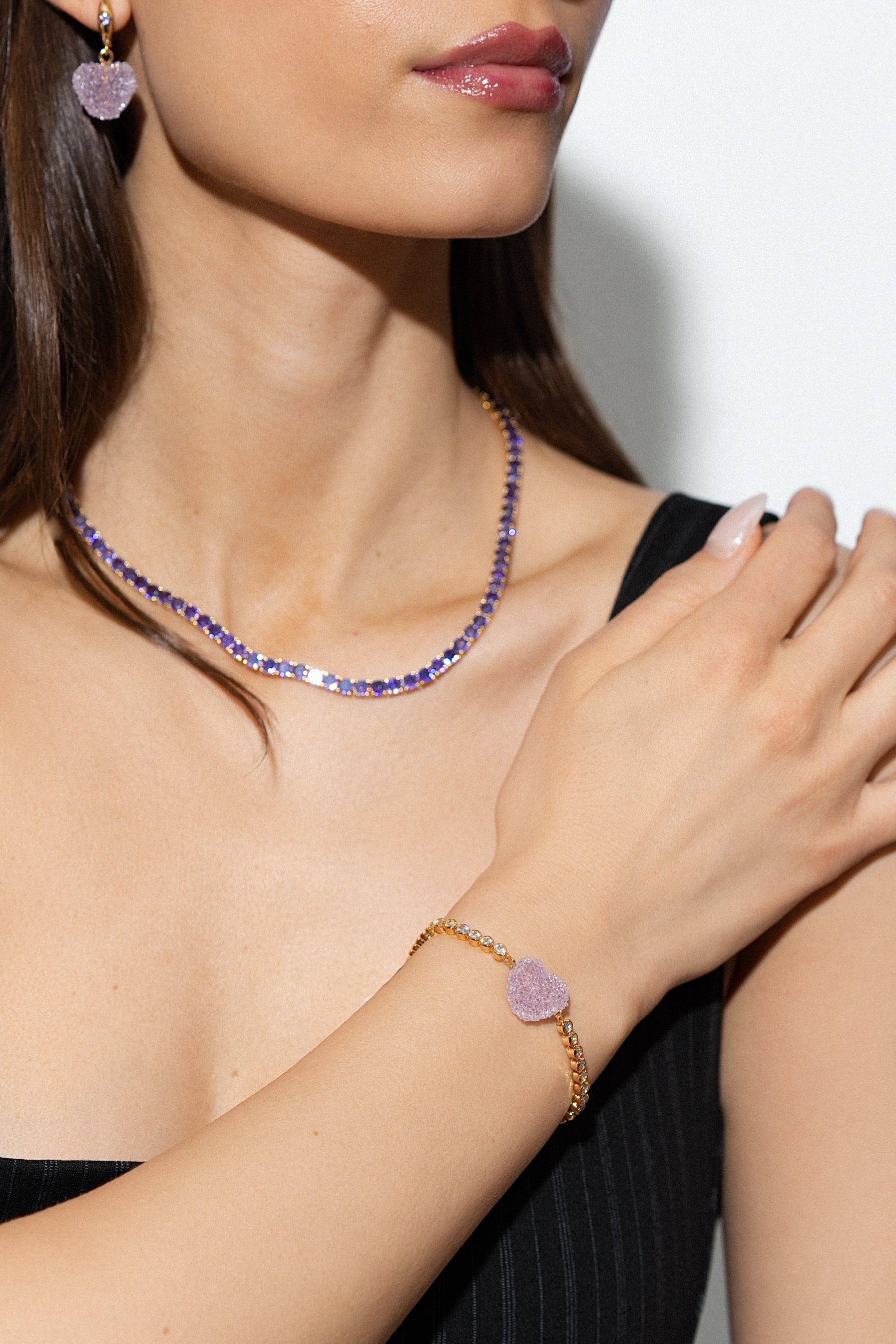 jewelry jellyメル3個 Jelly Heart Tennis Bracelet – Crystal Haze Jewelry
