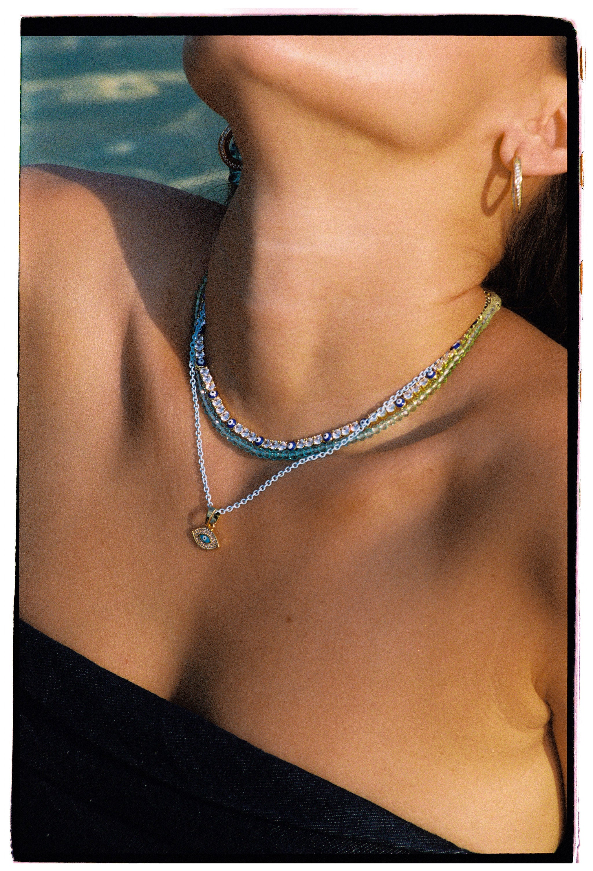 Candy Floss necklace - Blue mint – Crystal Haze Jewelry