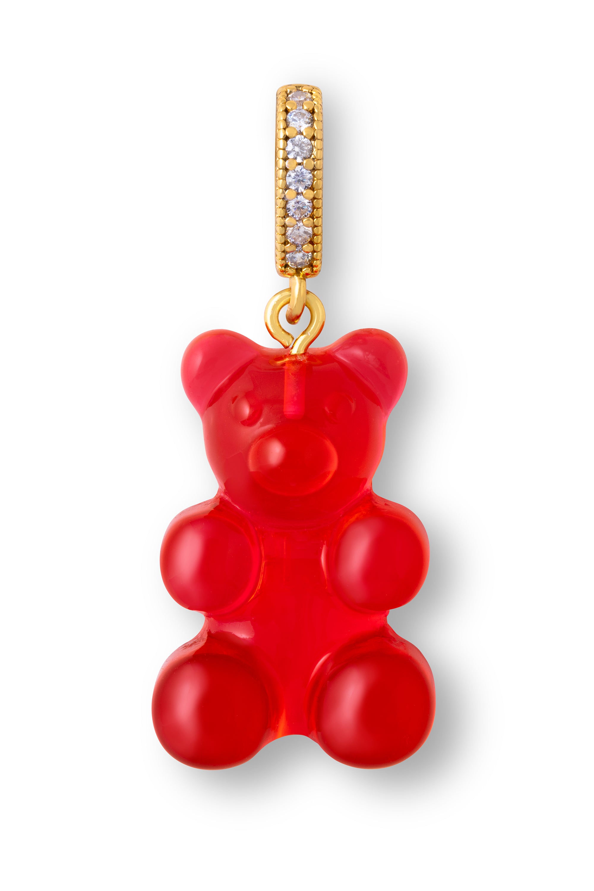 CRYSTAL HAZE ◆ NOSTALGIA BEAR CLASSIC SILVER JELLY RED Nostalgia Bear Pendant – Crystal Haze Jewelry