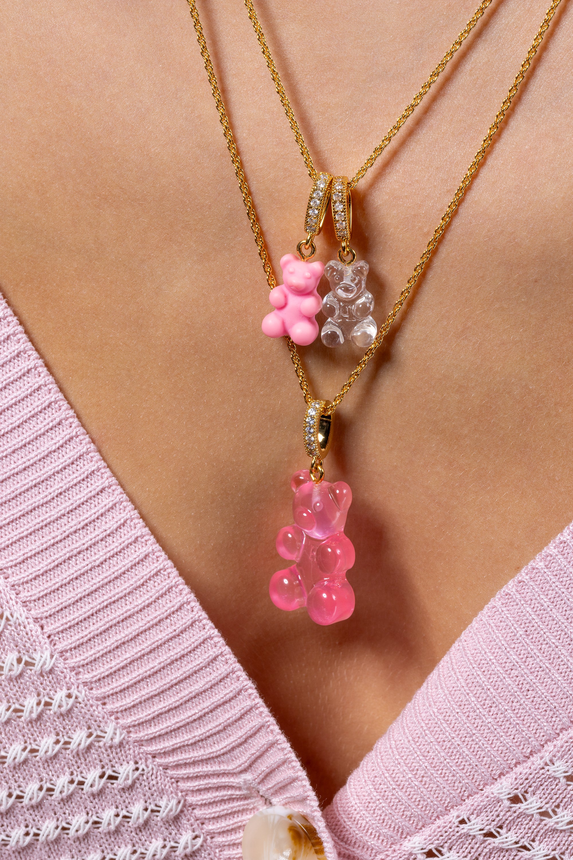ネックレス・ペンダント Crystal Haze Nostalgia Bear Pendant - Elle Woods Nostalgia Bear - Pave Connector - Gold Plated - Elle Woods