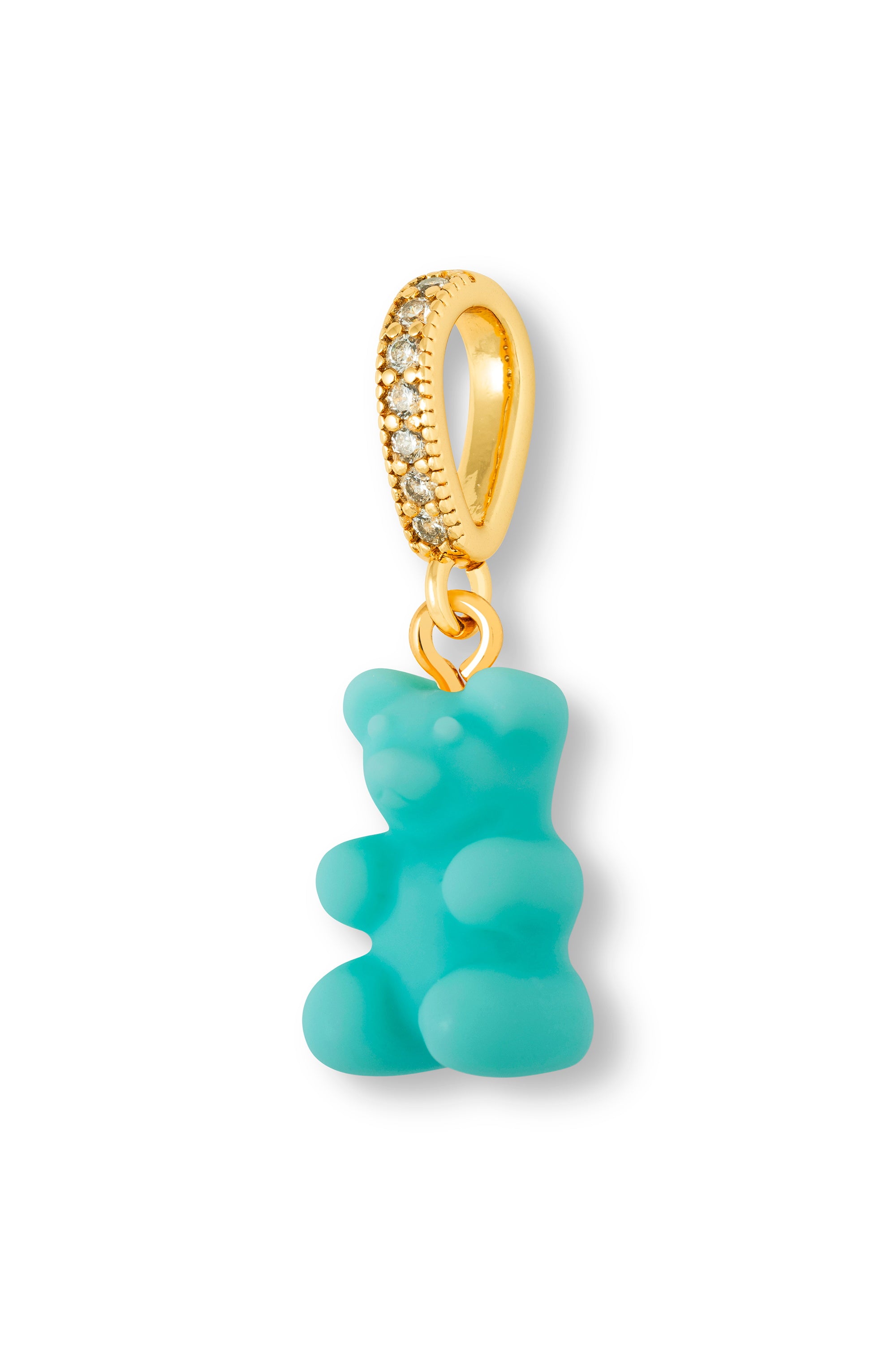 crystal haze Nostalgia Bear - Pave Connector - Gold Plated - Havana