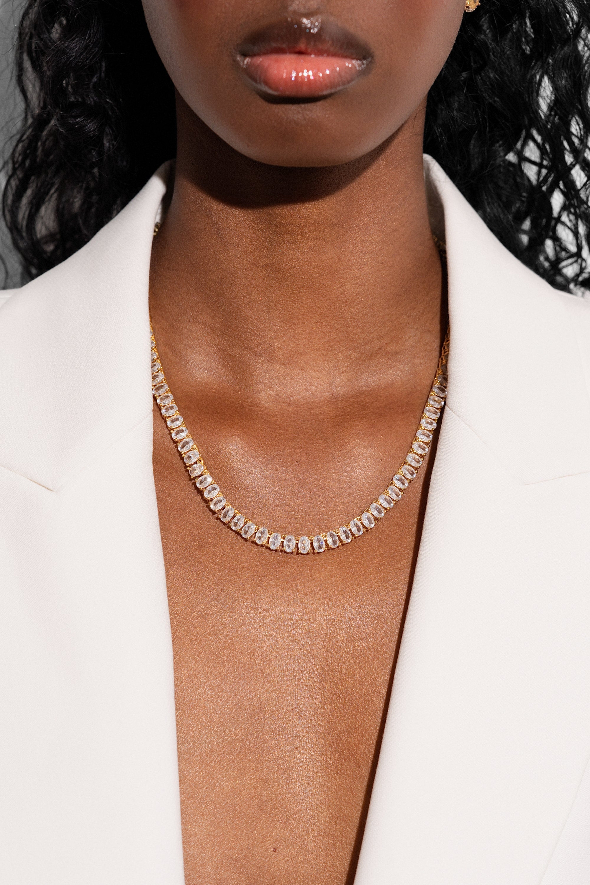 Oval Cut Necklace - Gold – Crystal Haze Jewelry