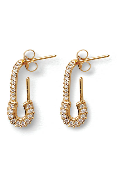 RILY 18k Pin Earring Gold ピアス　hyu Pin Up Earrings – Crystal Haze Jewelry