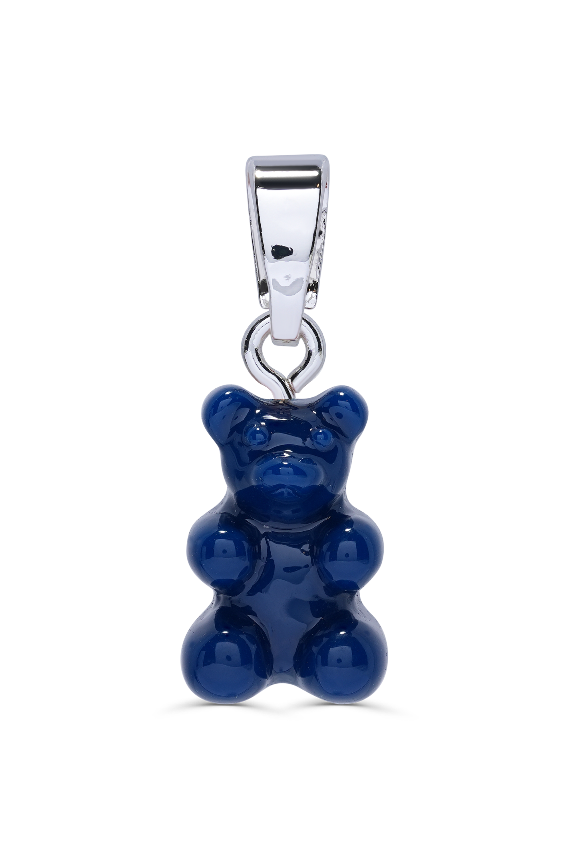 crystal haze Nostalgia Bear - Classic Connector - Silver plated - Sapphire