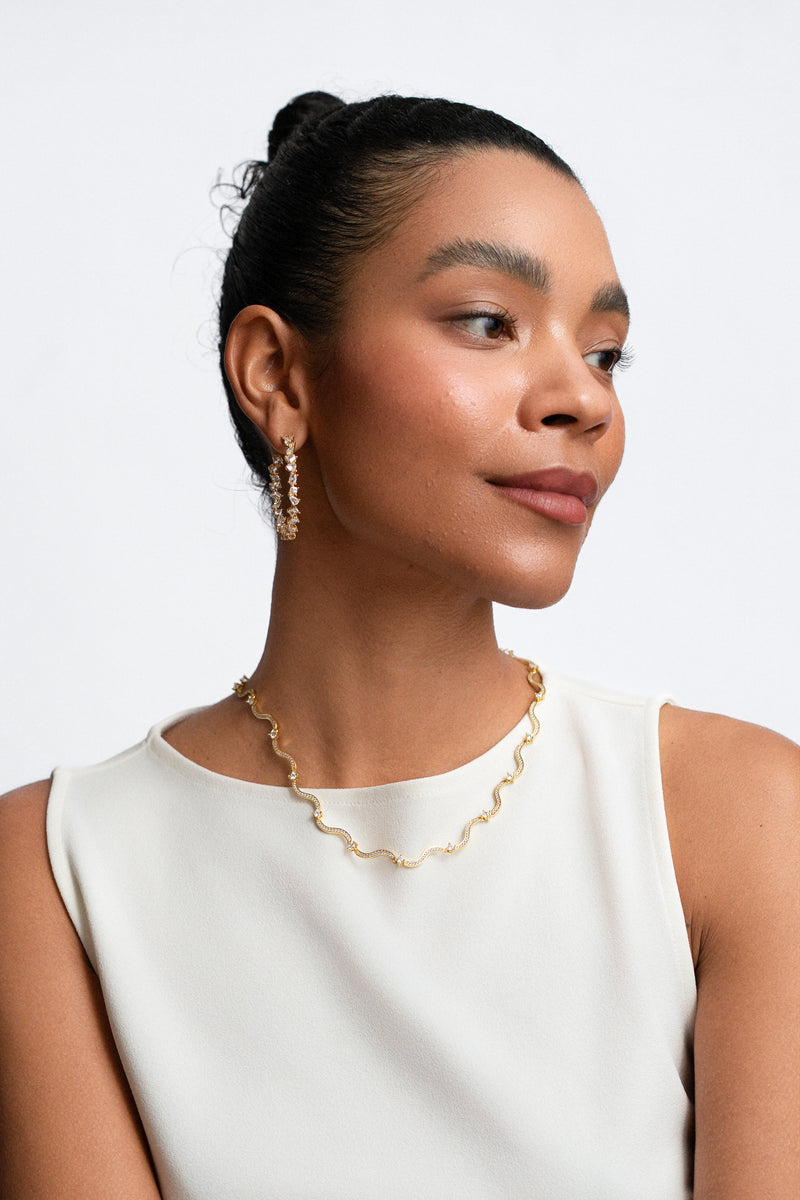 Swirl Tennis Necklace