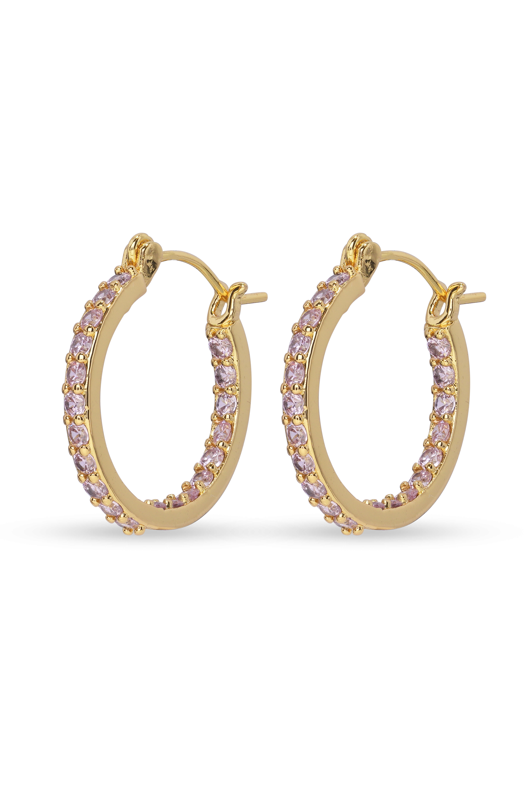 crystal haze Mini Serena Hoops - Bubblegum pink