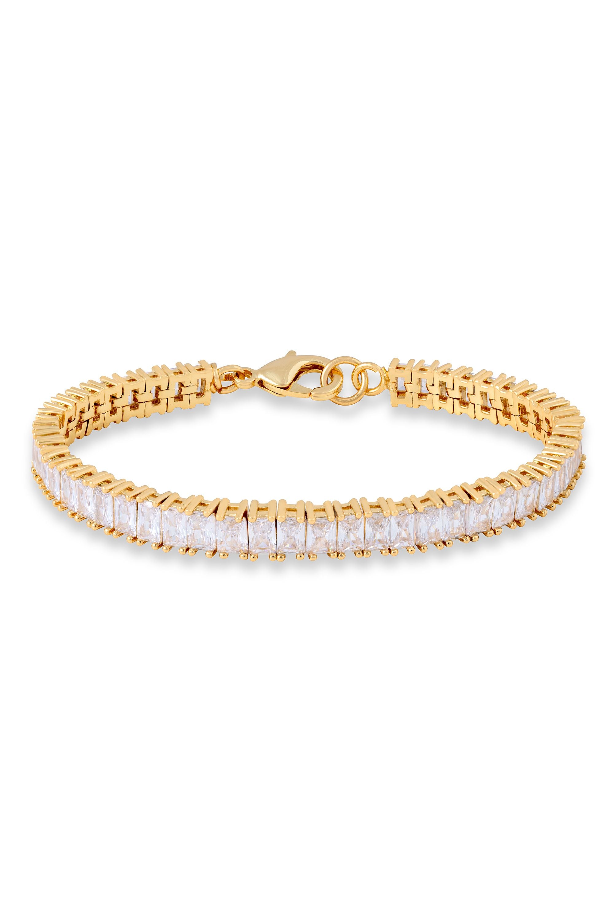 crystal haze Baguette bracelet - Clear