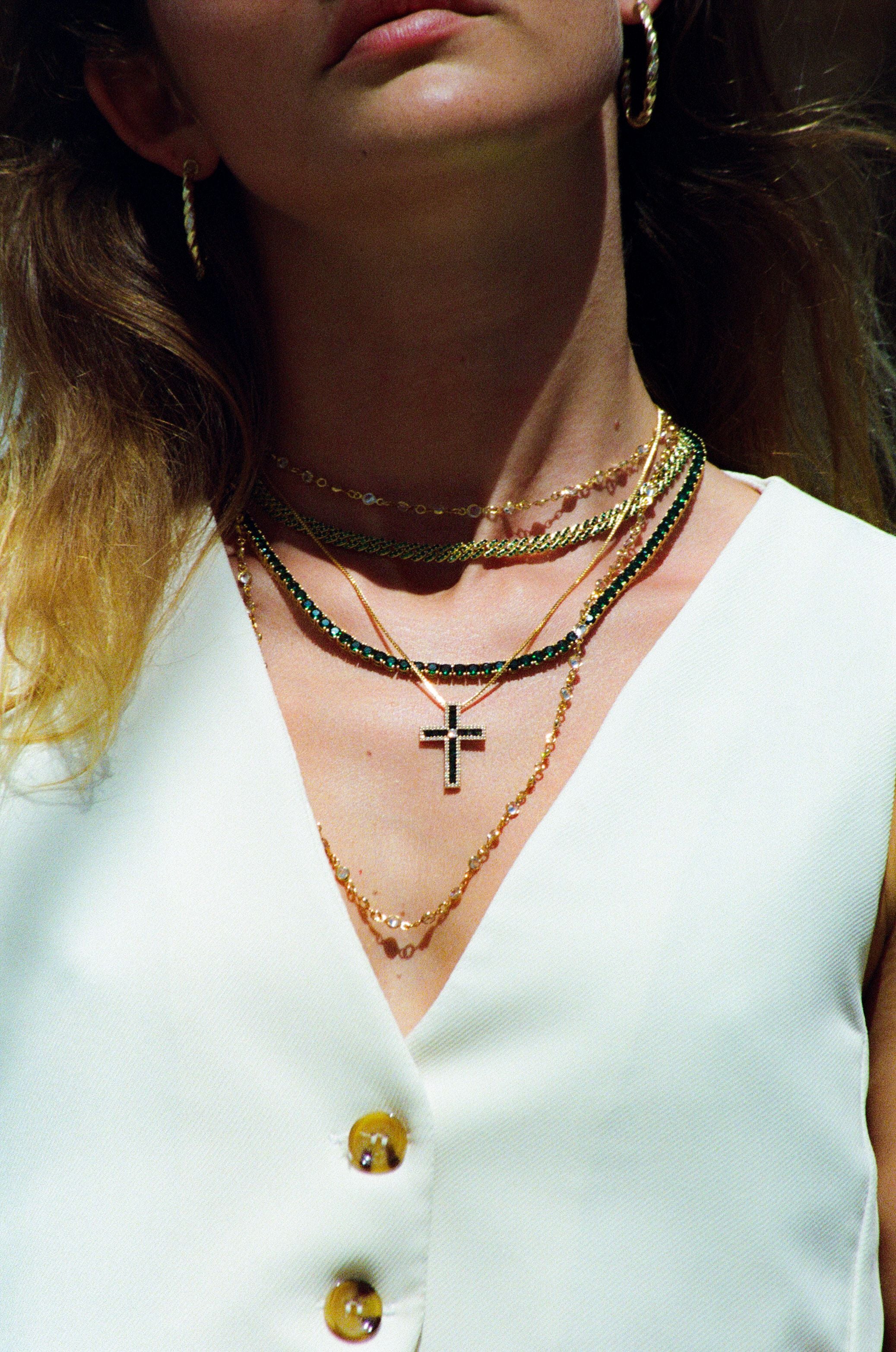 Micro Mexican Chain - Emerald – Crystal Haze Jewelry