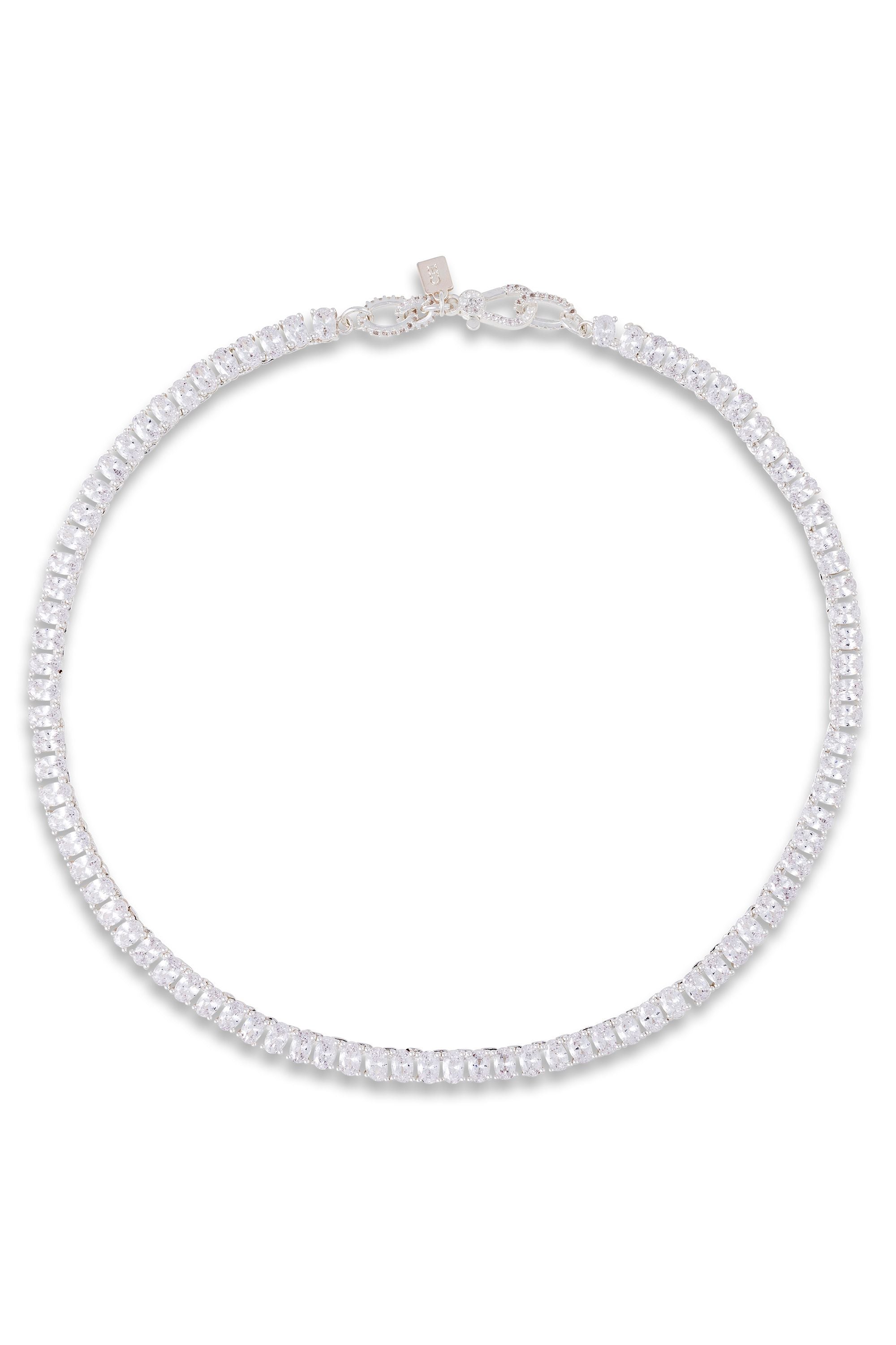 crystal haze Oval Cut Necklace - Silver