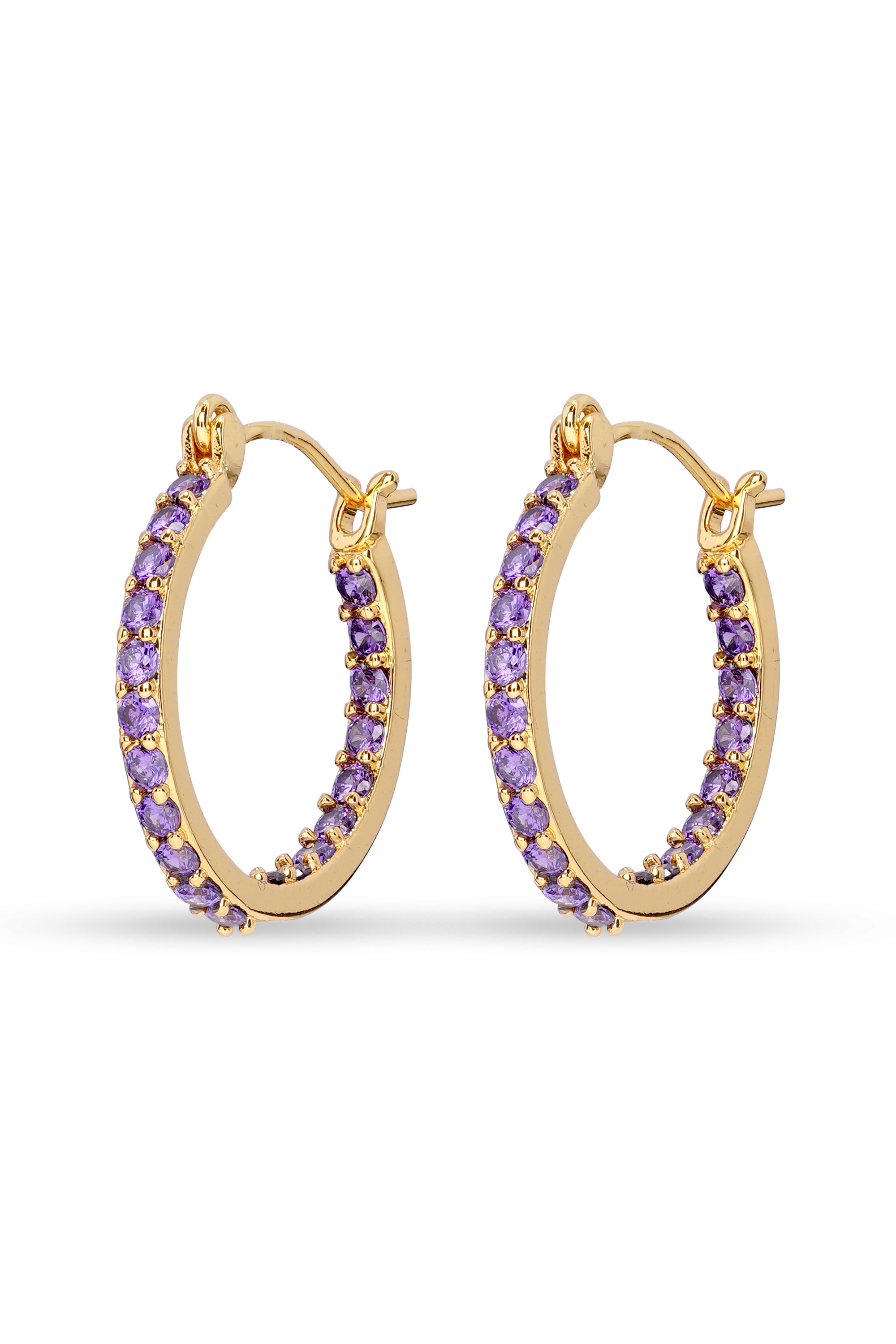 crystal haze Mini Serena Hoops - Lavender