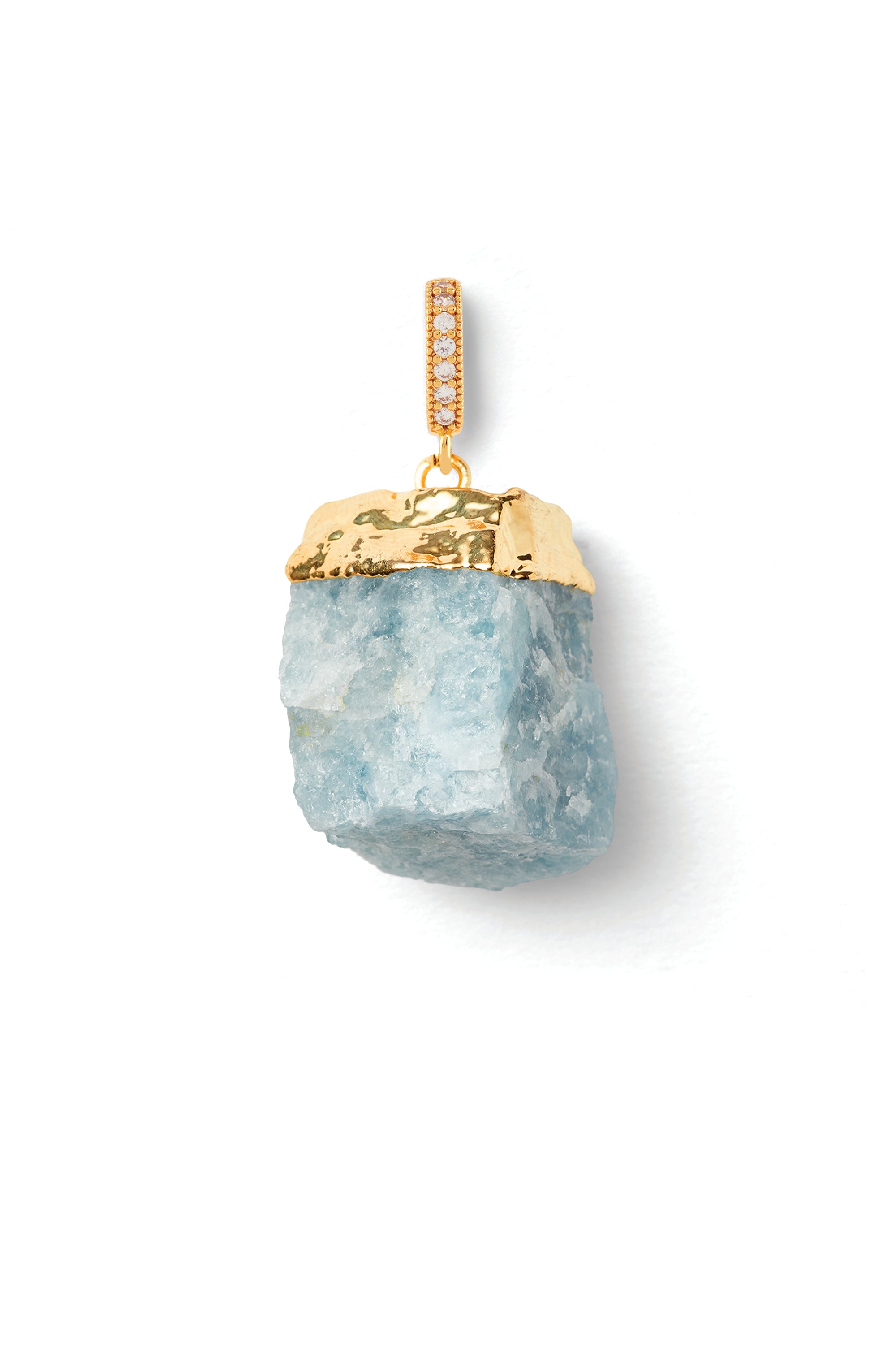 crystal haze Aquamarine - Pave connector