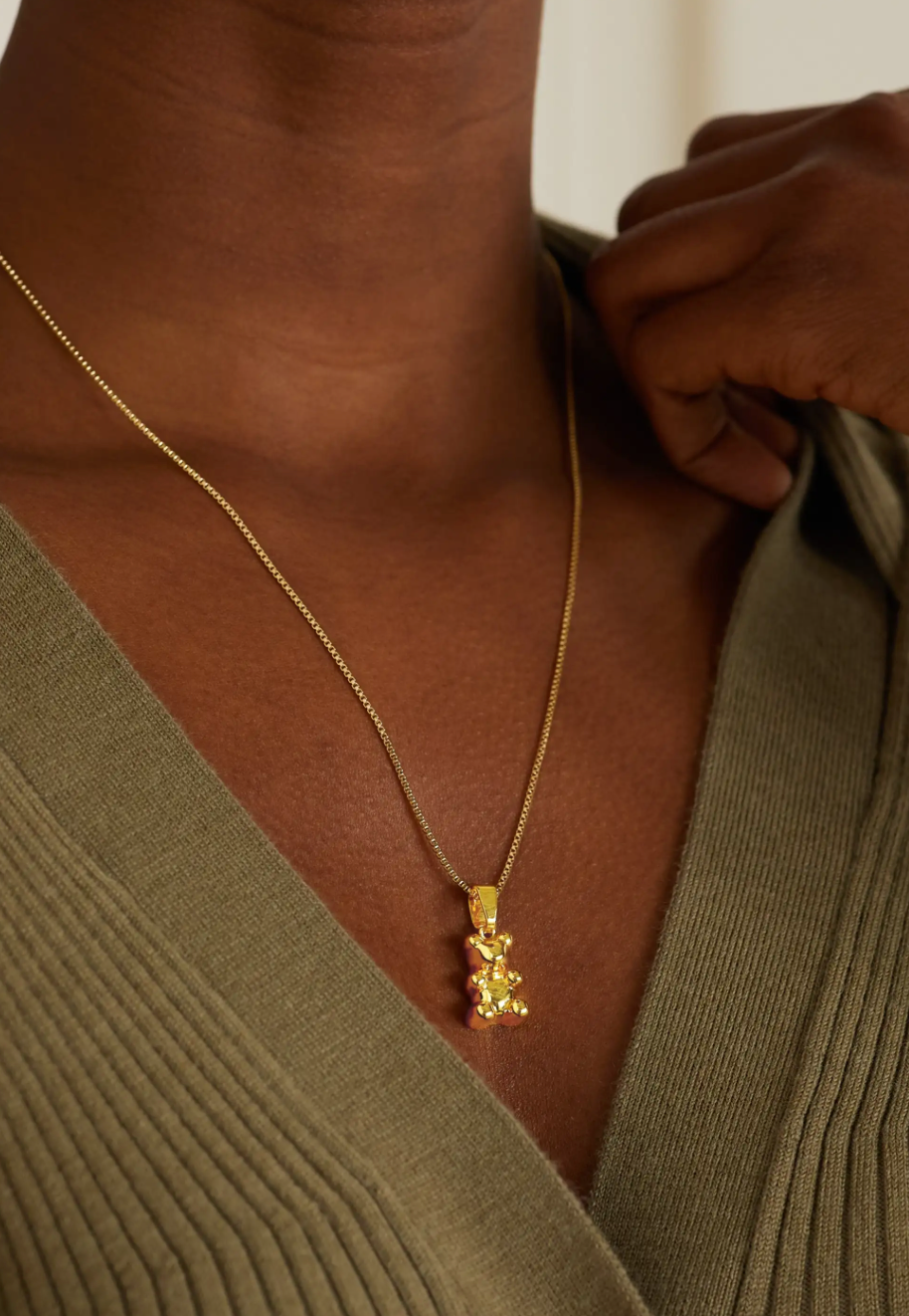 CRYSTAL HAZE ◆ PENDANT_NOSTALGIA BEAR GOLDEN Golden Nostalgia bear – Crystal Haze Jewelry