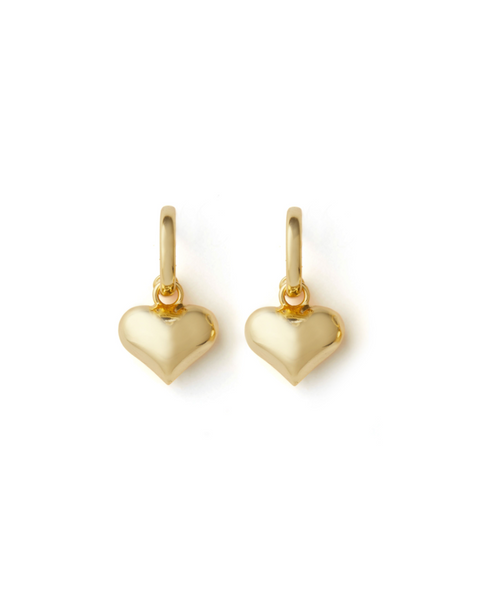 Golden Heart earrings – Crystal Haze Jewelry