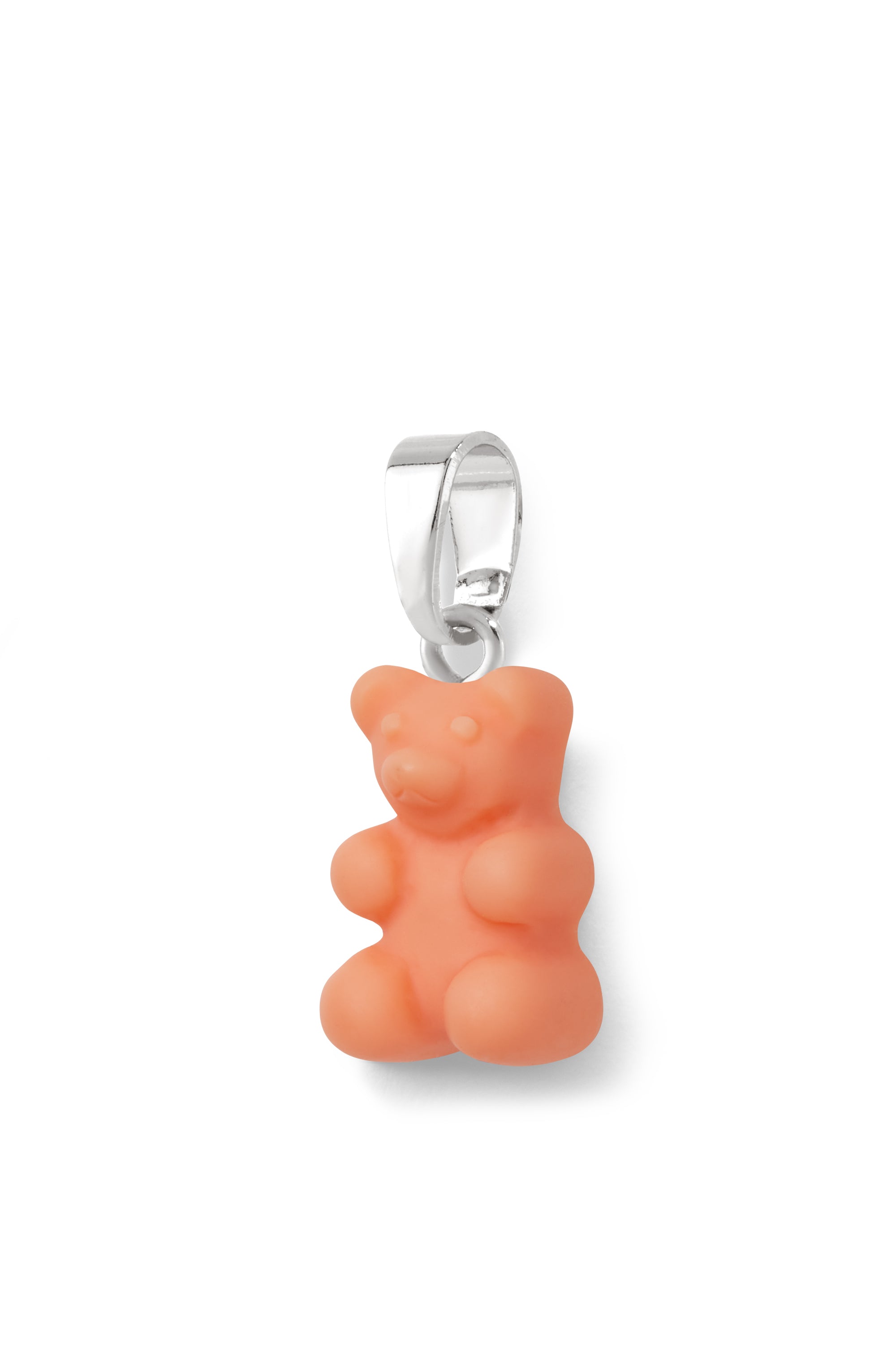 crystal haze Nostalgia bear - Classic connector - Silver plated - Peachy
