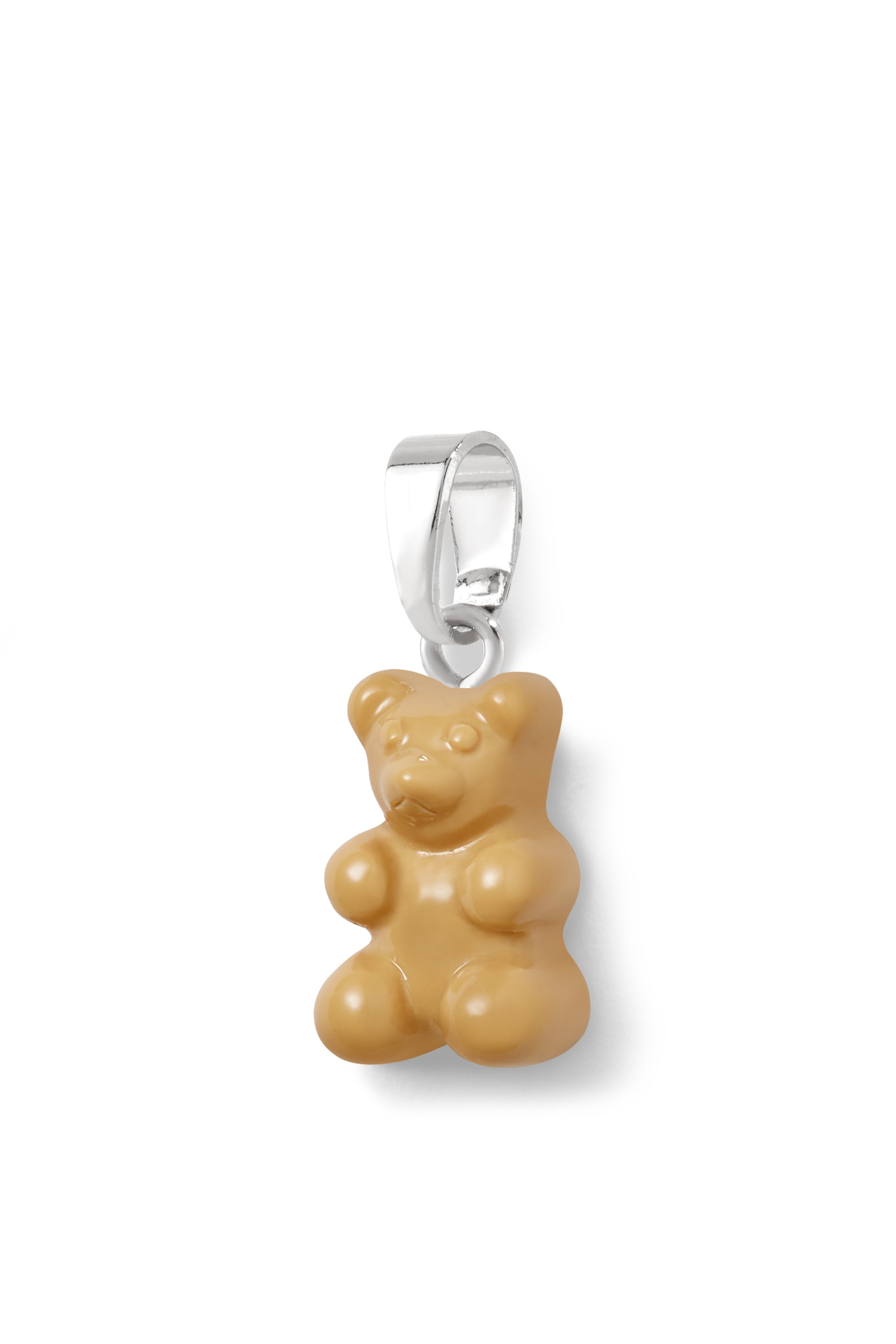 crystal haze Nostalgia bear - Classic connector - Silver plated - Salt caramel