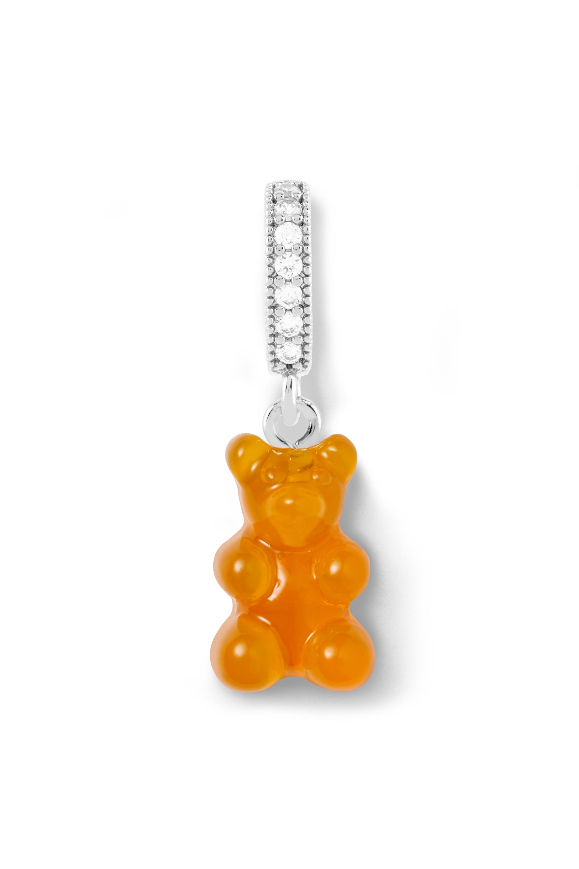 crystal haze Nostalgia Bear - Pave Connector - Silver Plated - Fanta