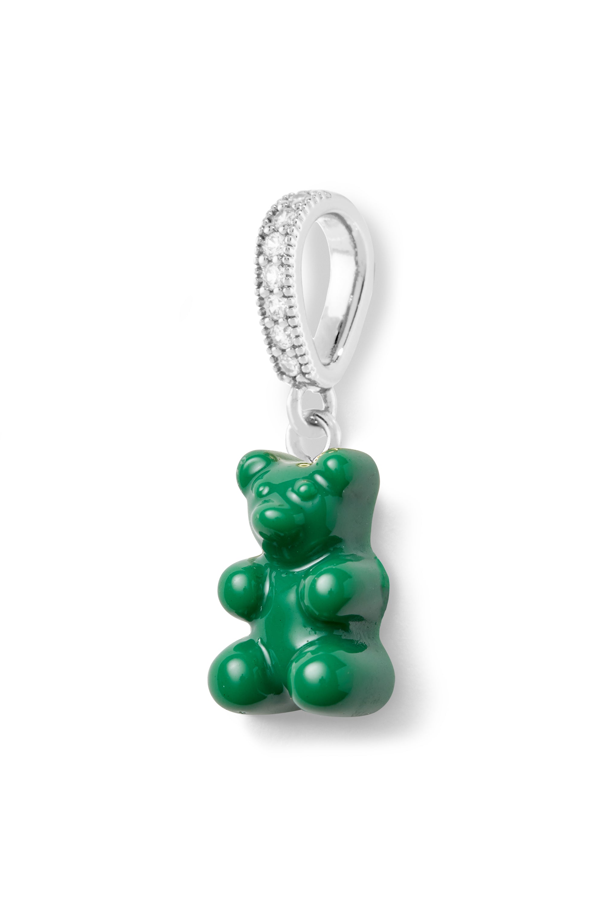 ネックレス・ペンダント Crystal Haze Nostalgia Bear Pave Pendant - Vegan Silver Nostalgia Bear - Pave Connector - Silver Plated - Vegan