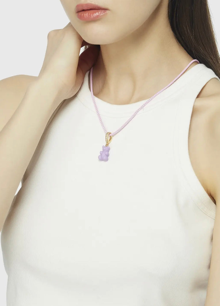 ネックレス・ペンダント Crystal Haze Nostalgia Bear Pendant - Just Pinot Nostalgia Bear - Pave Connector - Gold Plated - Just Pinot