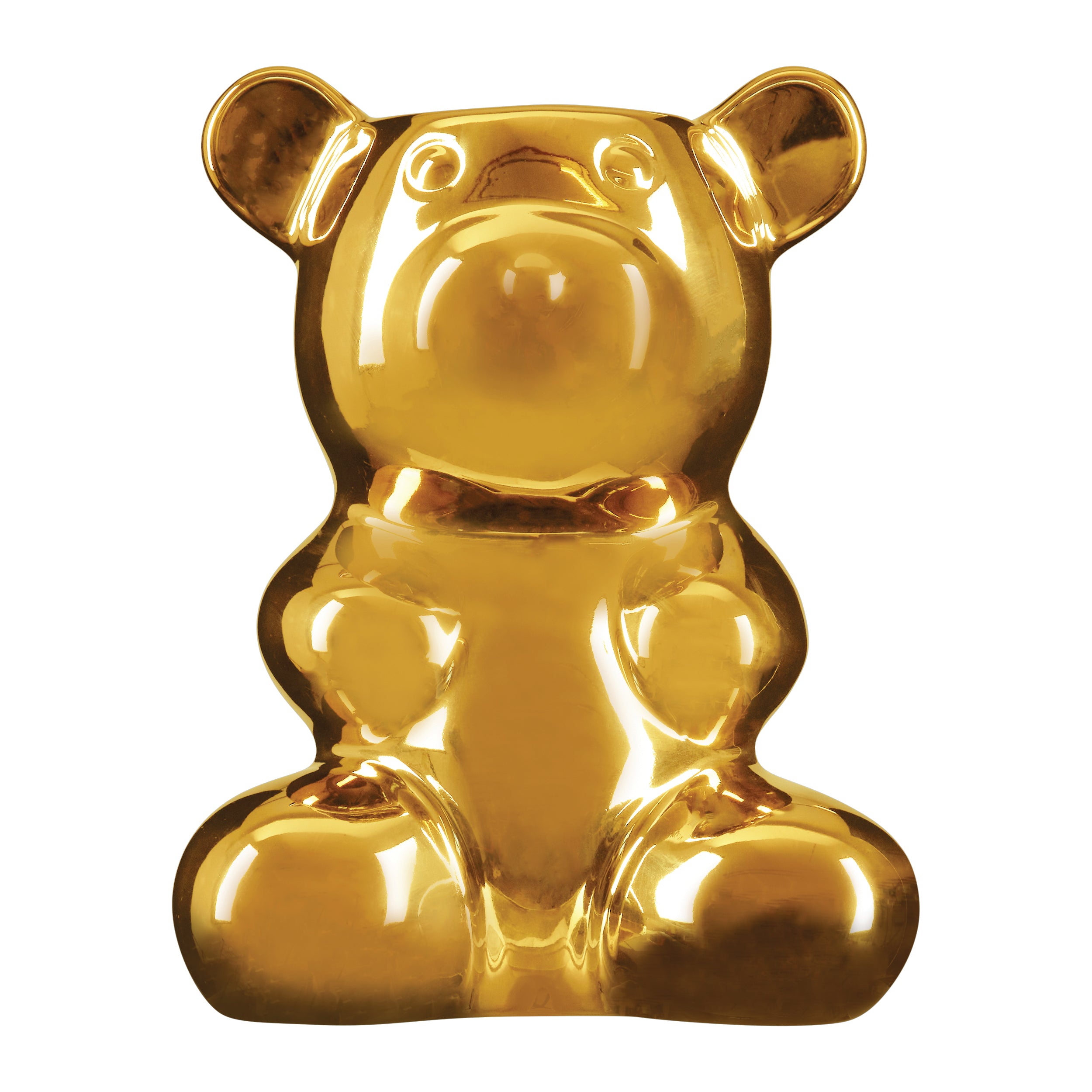 crystal haze Nostalgia Bear Vase - Golden