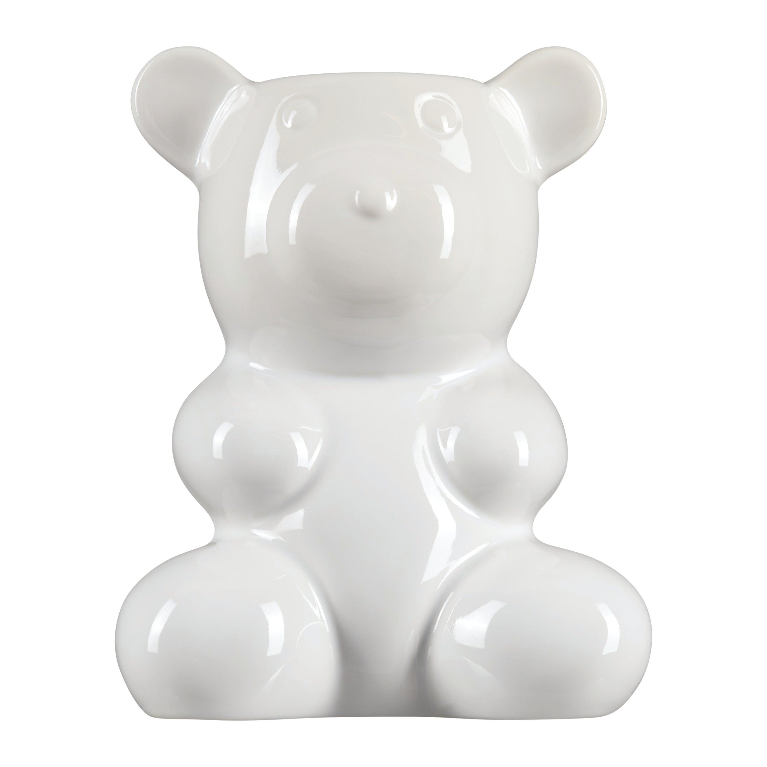 crystal haze Nostalgia Bear Vase - White