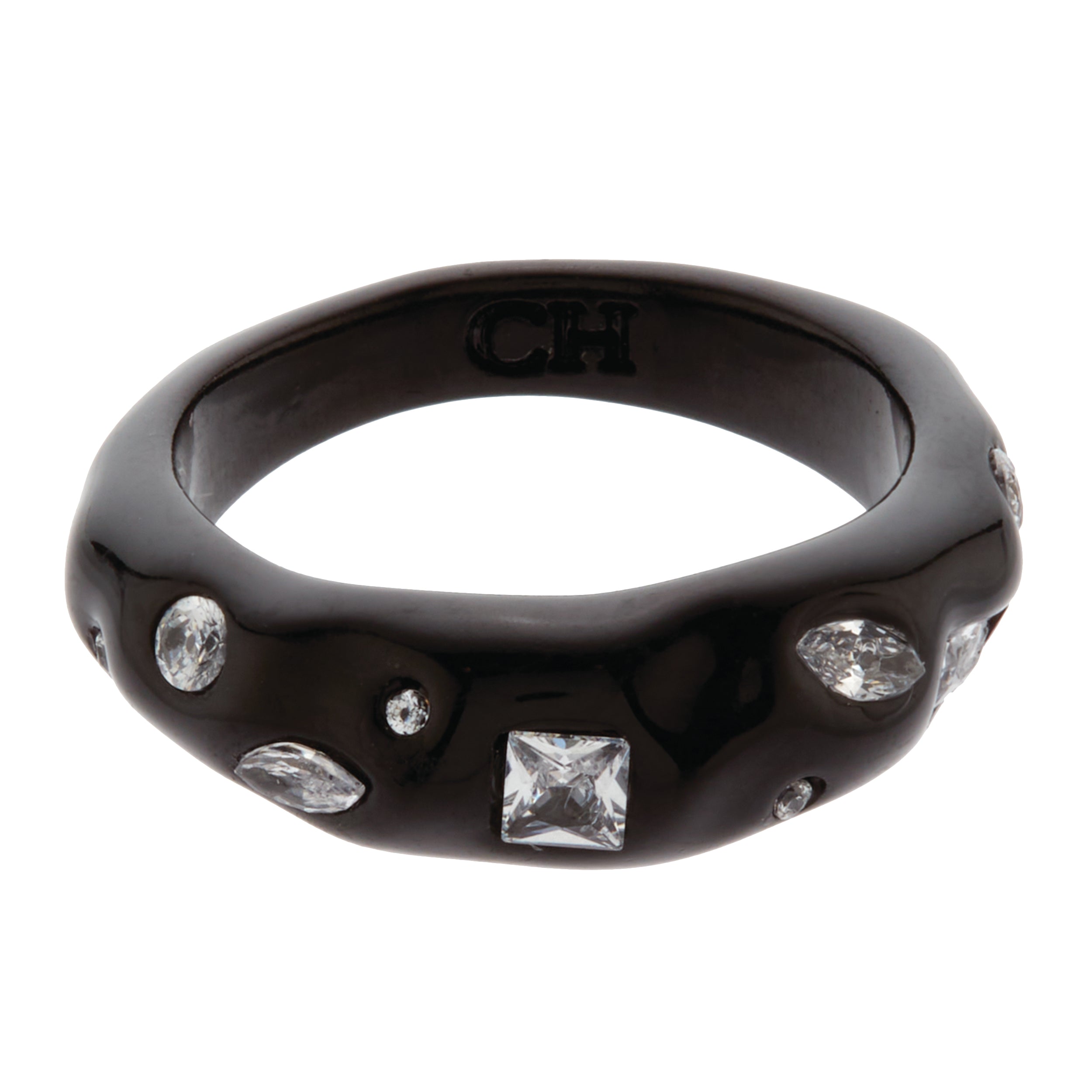 crystal haze Cosmo Ring - Black