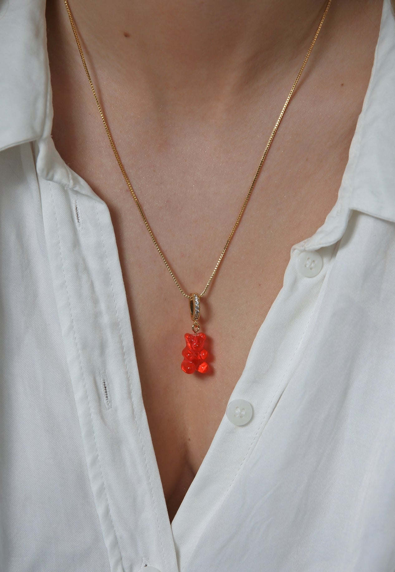 ネックレス・ペンダント CRYSTAL HAZE Nostalgia Bear Pendant - Red Velvet Nostalgia bear - Classic Connector - Gold - Red Velvet