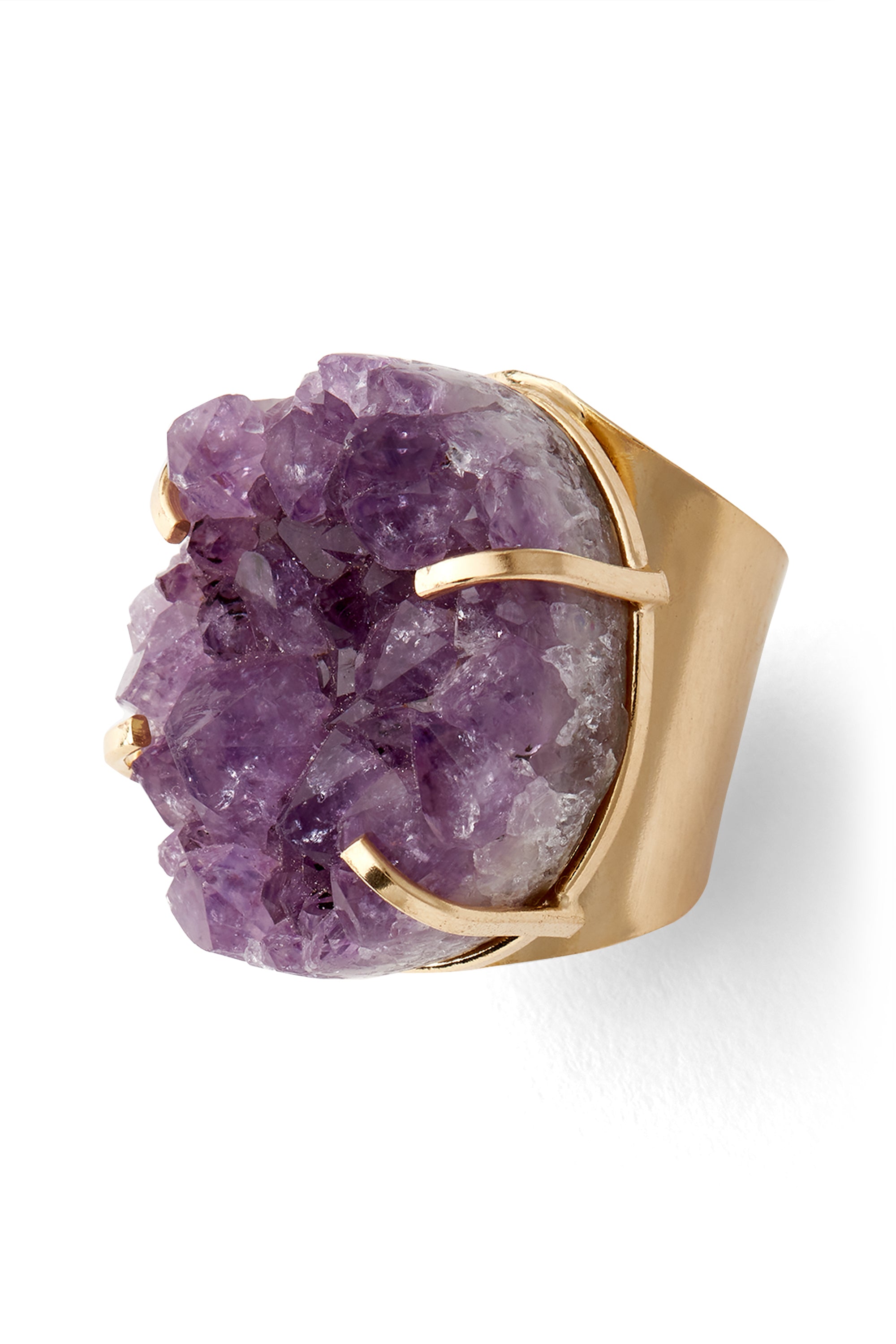 crystal haze Athena ring - Amethyst